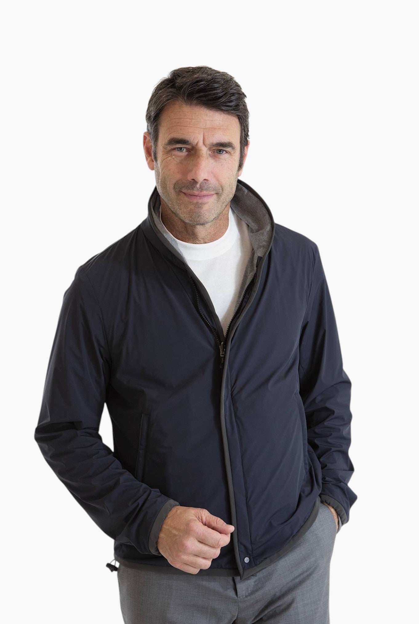 SEASE Giubbino Reversibile mod. Jibset Blu Grigio