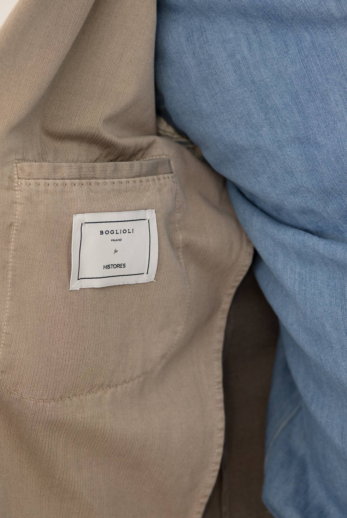 Abito Cotone Lavato Beige Petto a Lancia BOGLIOLI