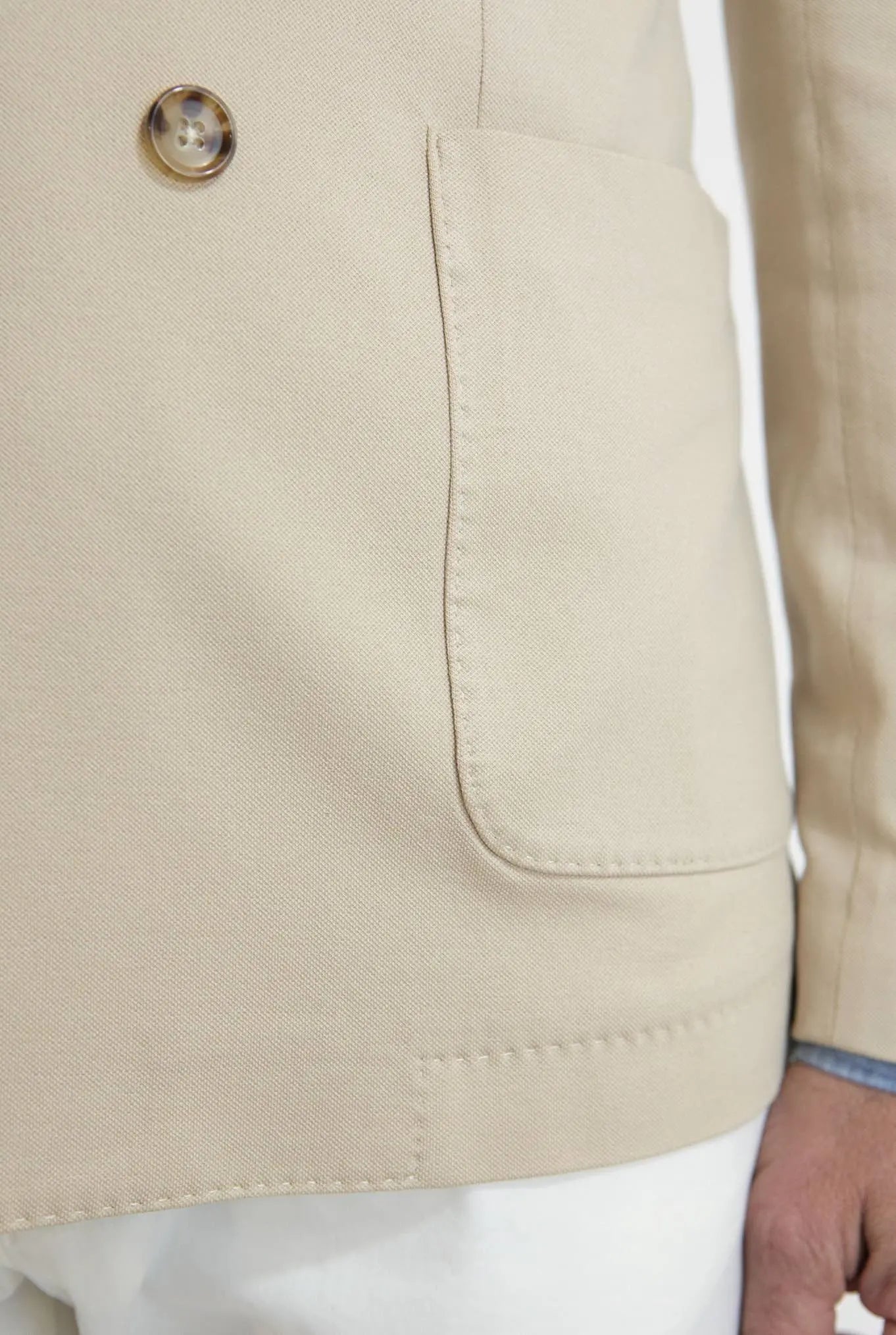 CIRCOLO 1901 Giacca Doppiopetto Jersey Cotone Beige Chiaro - Guarino Store