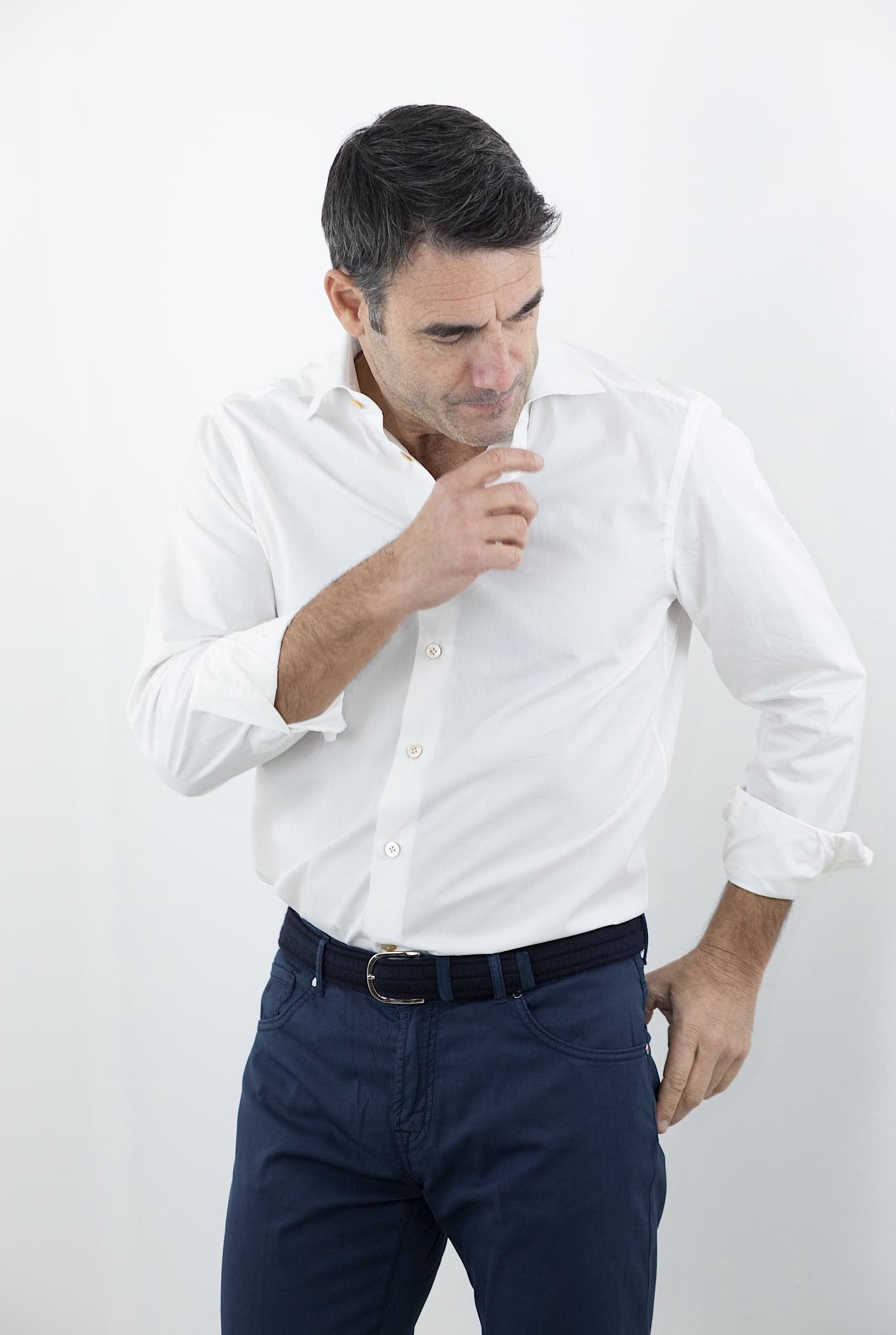 KITON Camicia Popeline Cotone Bianco - Guarino Store