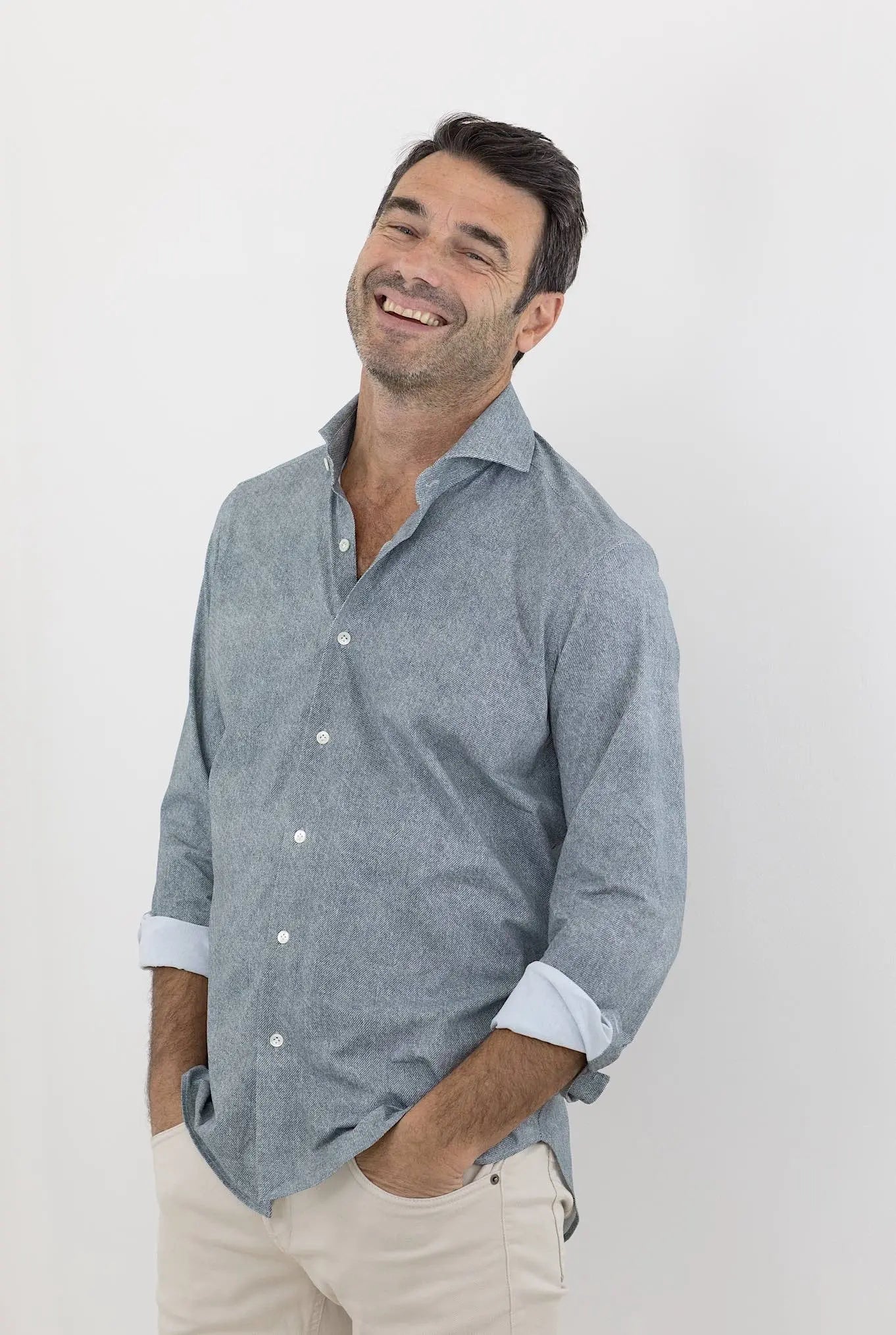 FFF Camicia Active Effetto Denim Grigio Chiaro - Guarino Store