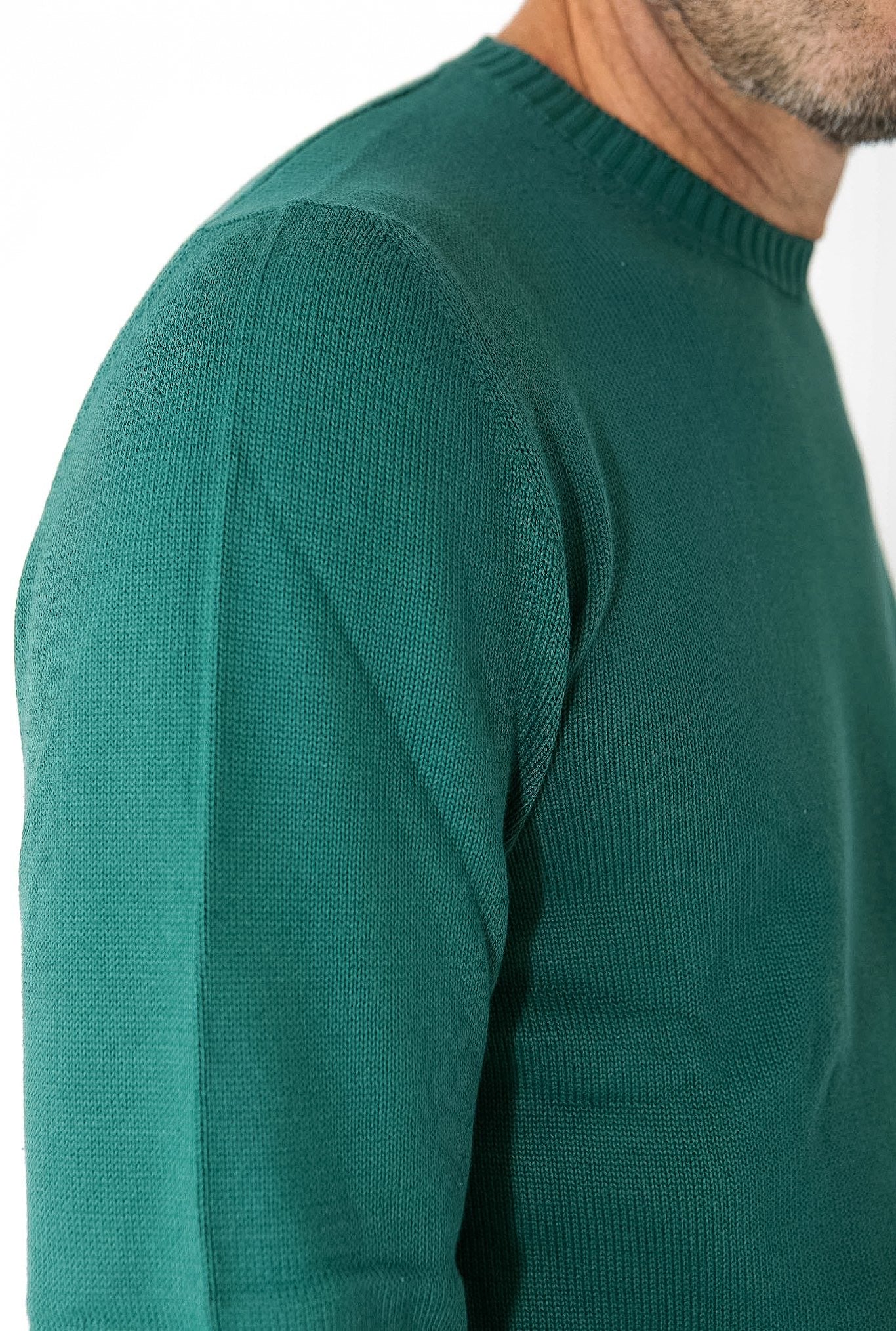 GUARINO Girocollo 2 Fili Cotone Verde - Guarino Store