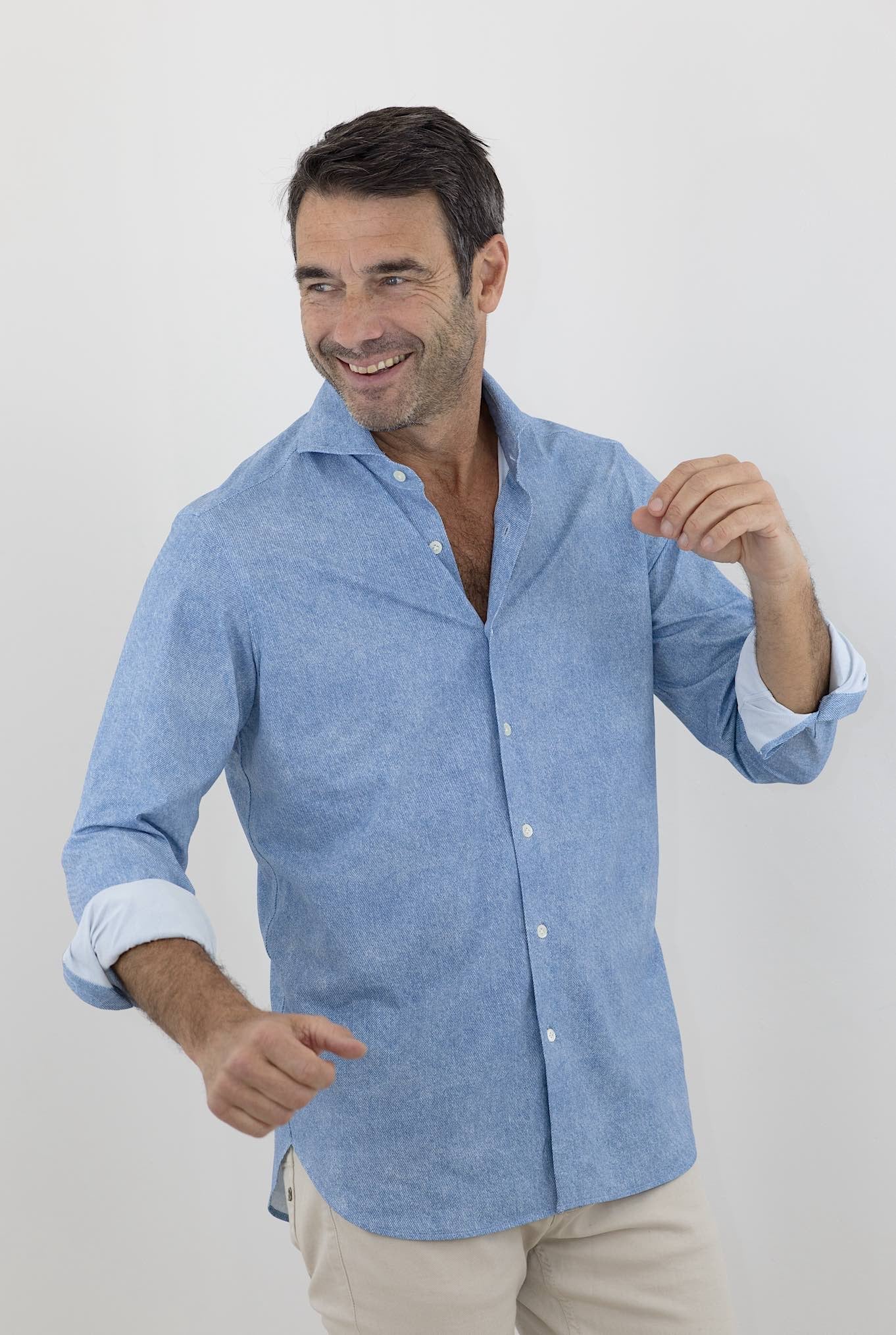 FFF Camicia Active Effetto Denim Azzurro - Guarino Store