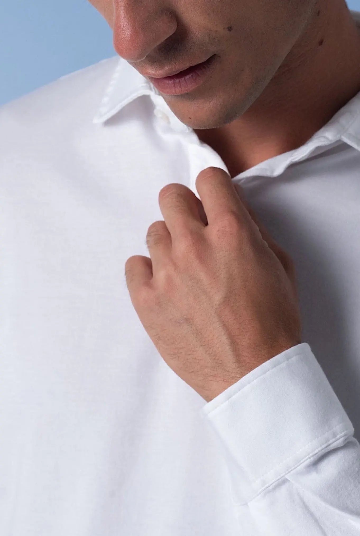FEDELI Polo Maniche Lunghe mod. Zero Cotone Bianco - Guarino Store