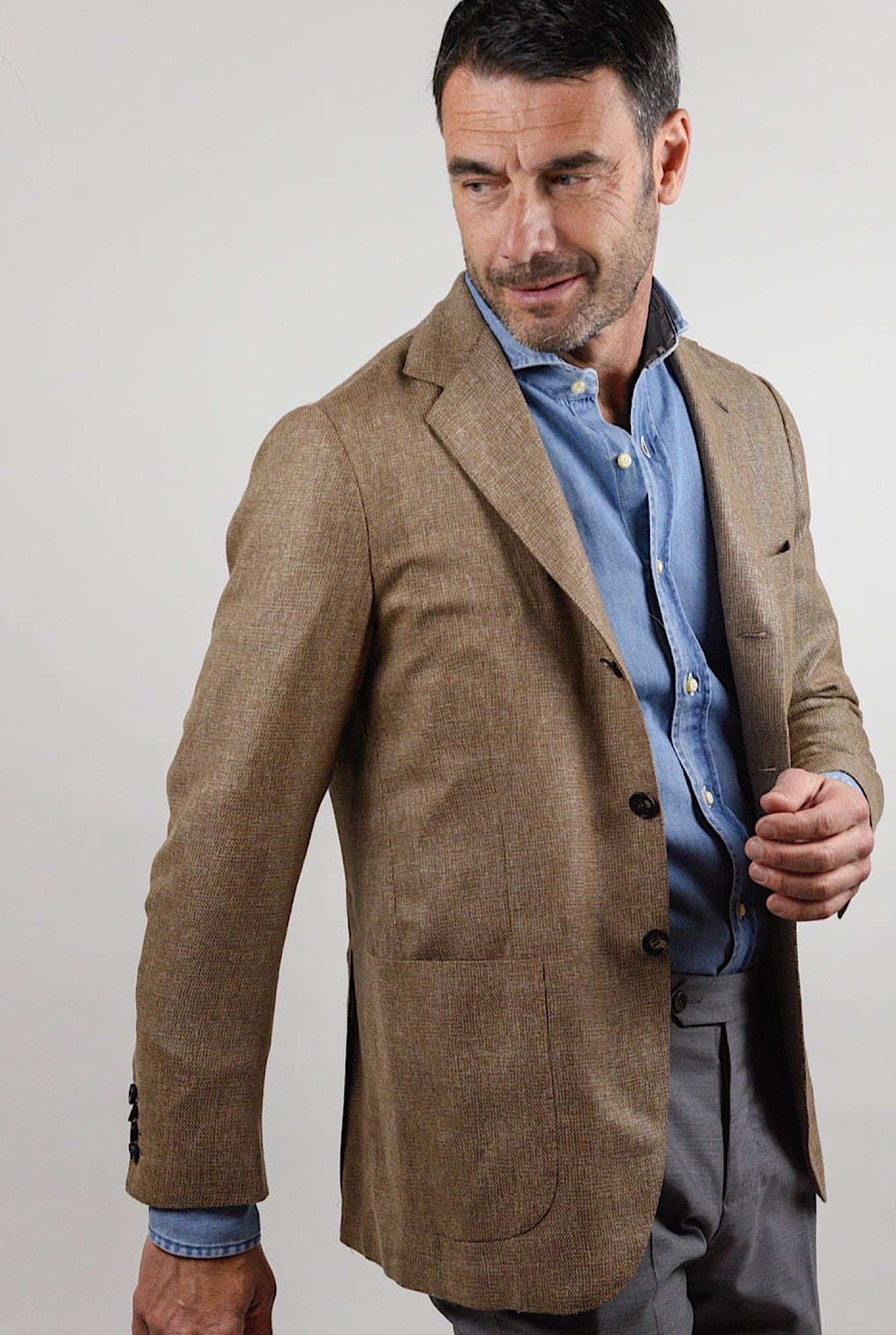 Giacca Cashmere Tabacco KITON