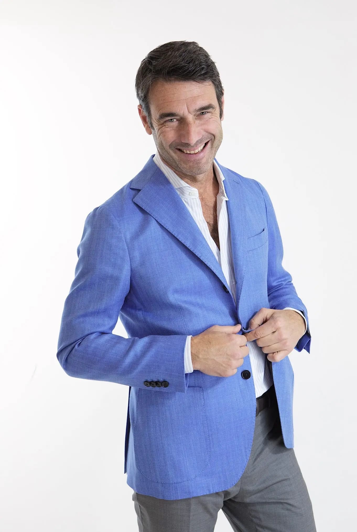 Giacca Spigata tessuto Loro Piana - Guarino Store