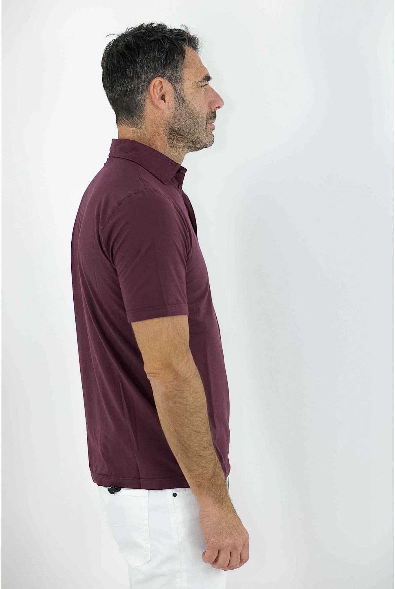 Polo Cotone Pima Maniche Corte Bordeaux KIRED