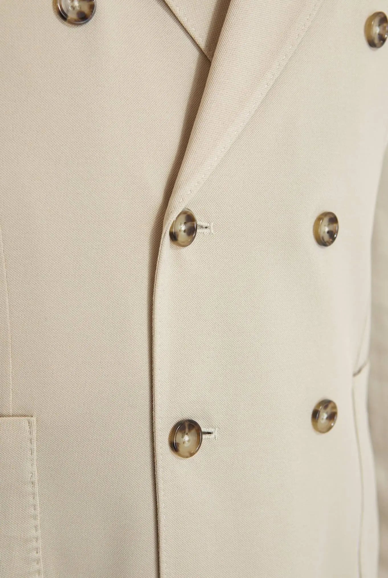 CIRCOLO 1901 Giacca Doppiopetto Jersey Cotone Beige Chiaro - Guarino Store