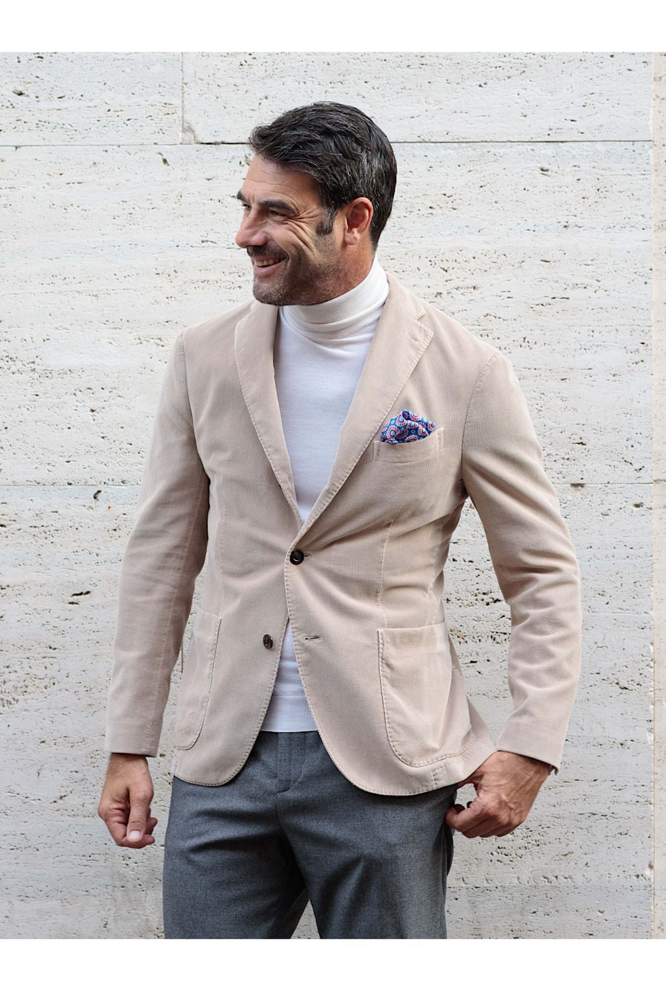 K-Jacket Velluto Cotone beige - Guarino Store