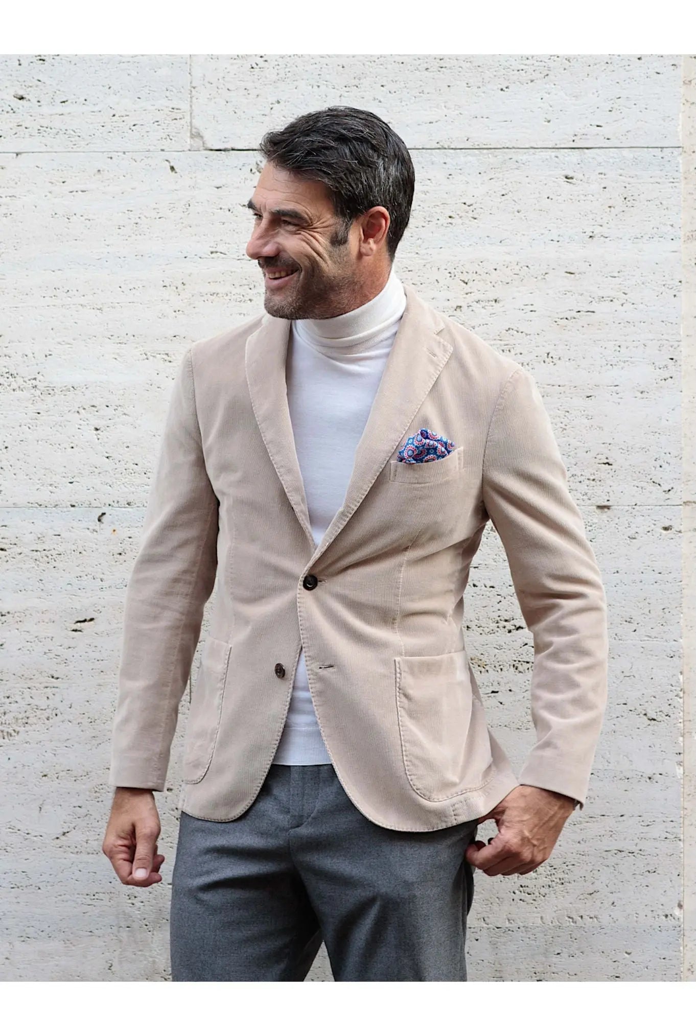 K-Jacket Velluto Cotone beige - Guarino Store