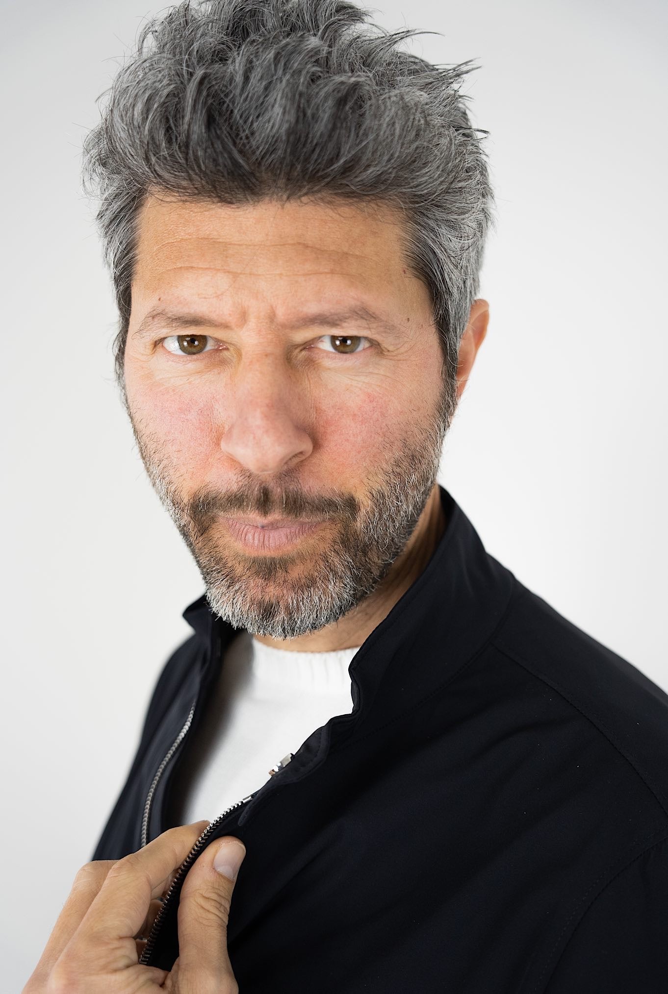 MOORER Bomber mod. Alberti Stretch Water Resistant Blu Scuro - Guarino Store