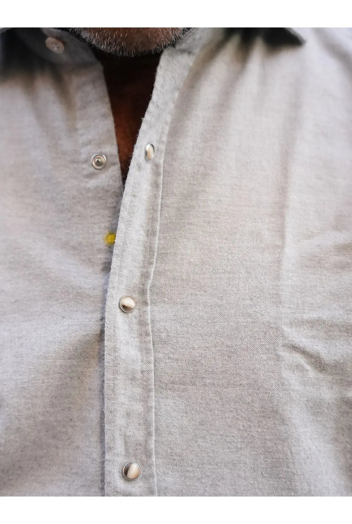 Camicia Flanella Cotone e Cashmere Ghiaccio slim fit - Guarino Store