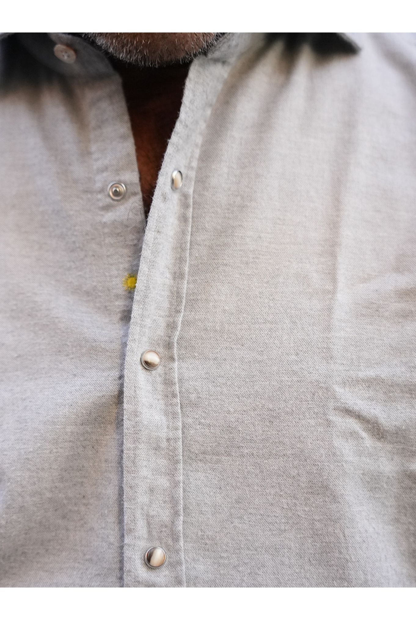 Camicia Flanella Cotone e Cashmere Ghiaccio slim fit - Guarino Store