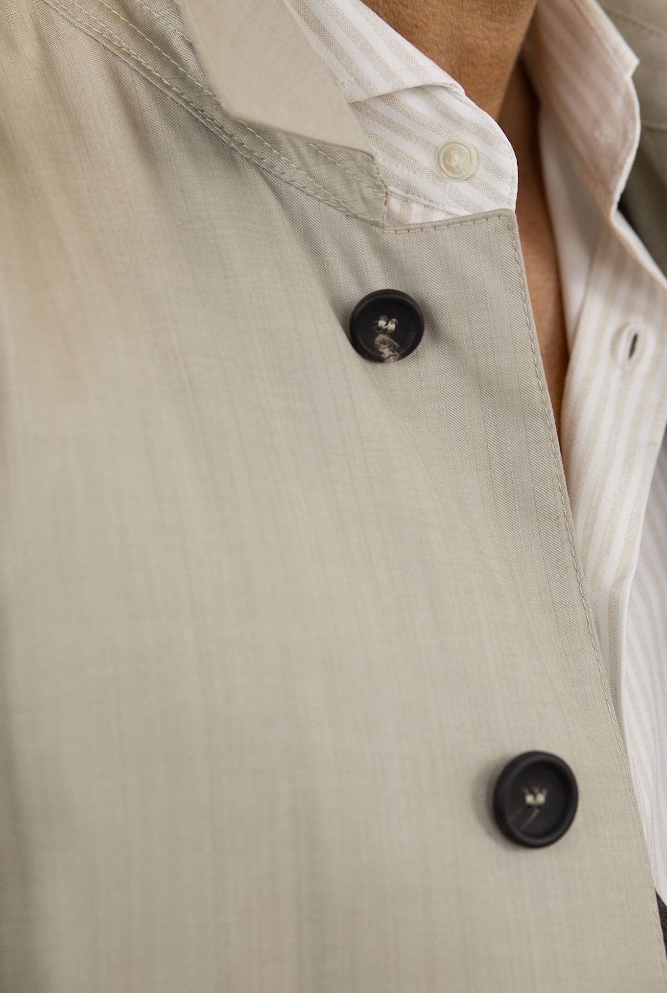 GUARINO Carcoat tessuto Solaro Vitale Barberis Canonico Beige - Guarino Store