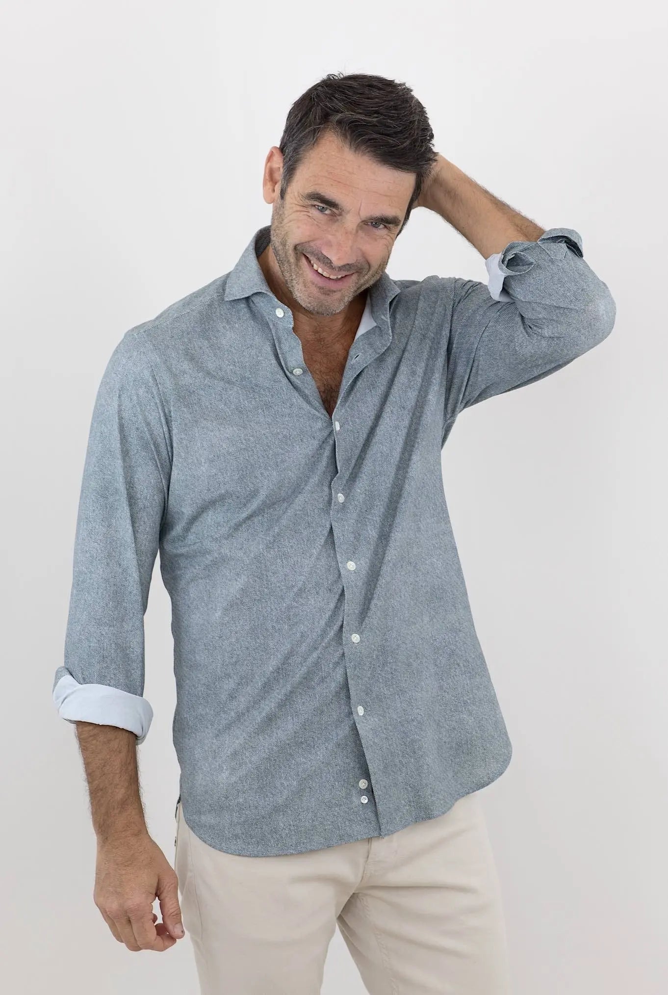FFF Camicia Active Effetto Denim Grigio Chiaro - Guarino Store