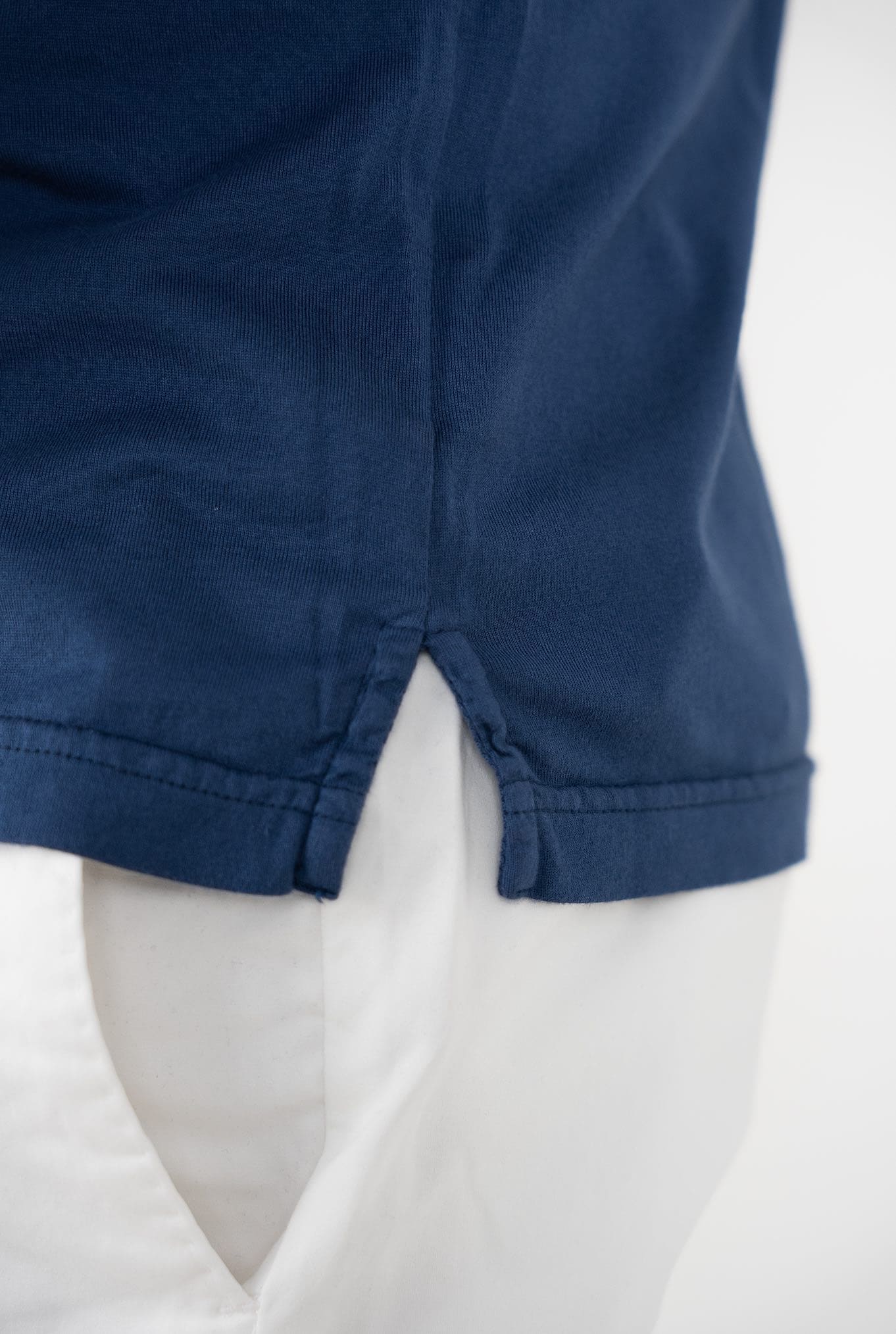 FEDELI Polo Maniche Lunghe mod. Zero Cotone Blu FEDELI