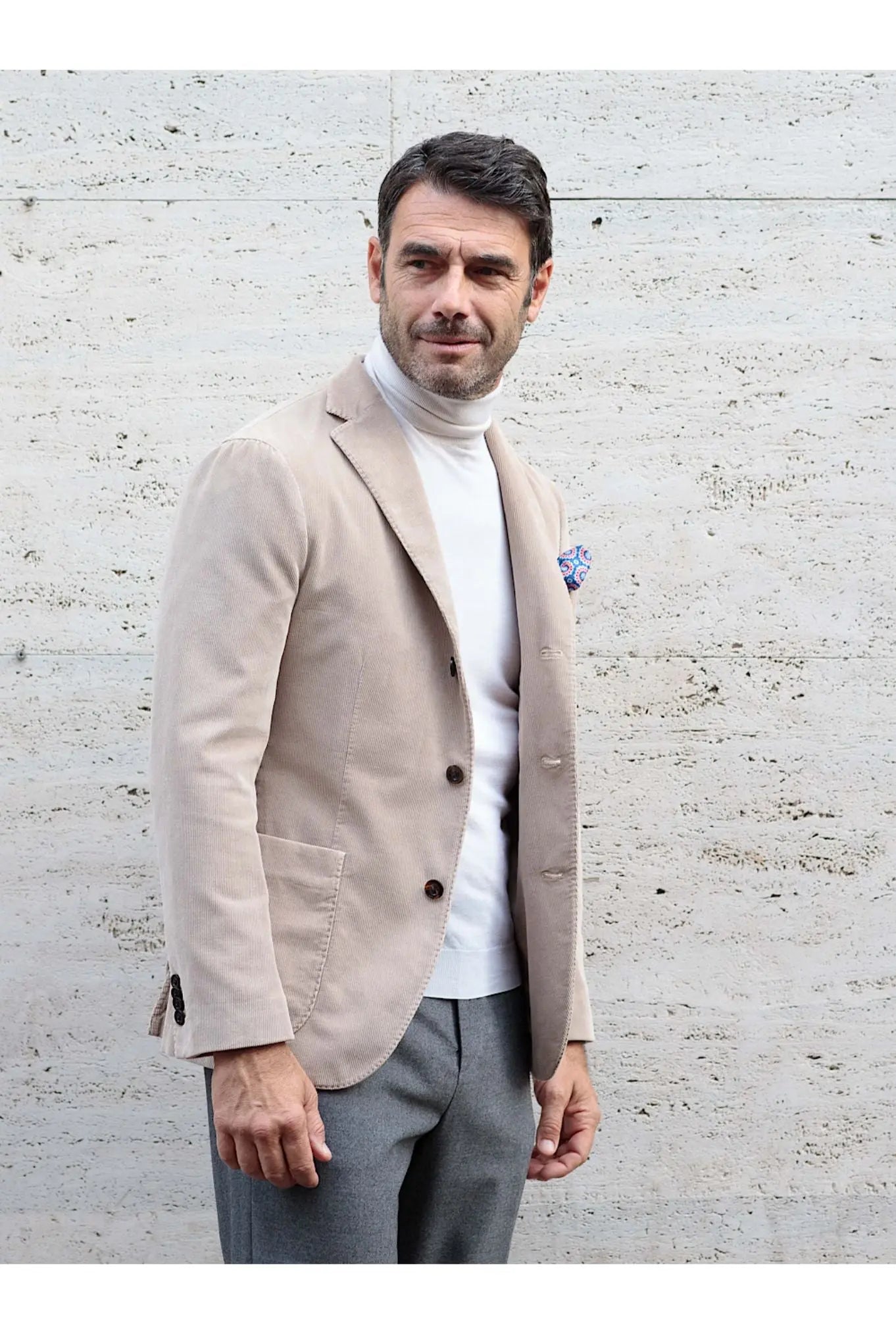 K-Jacket Velluto Cotone beige - Guarino Store