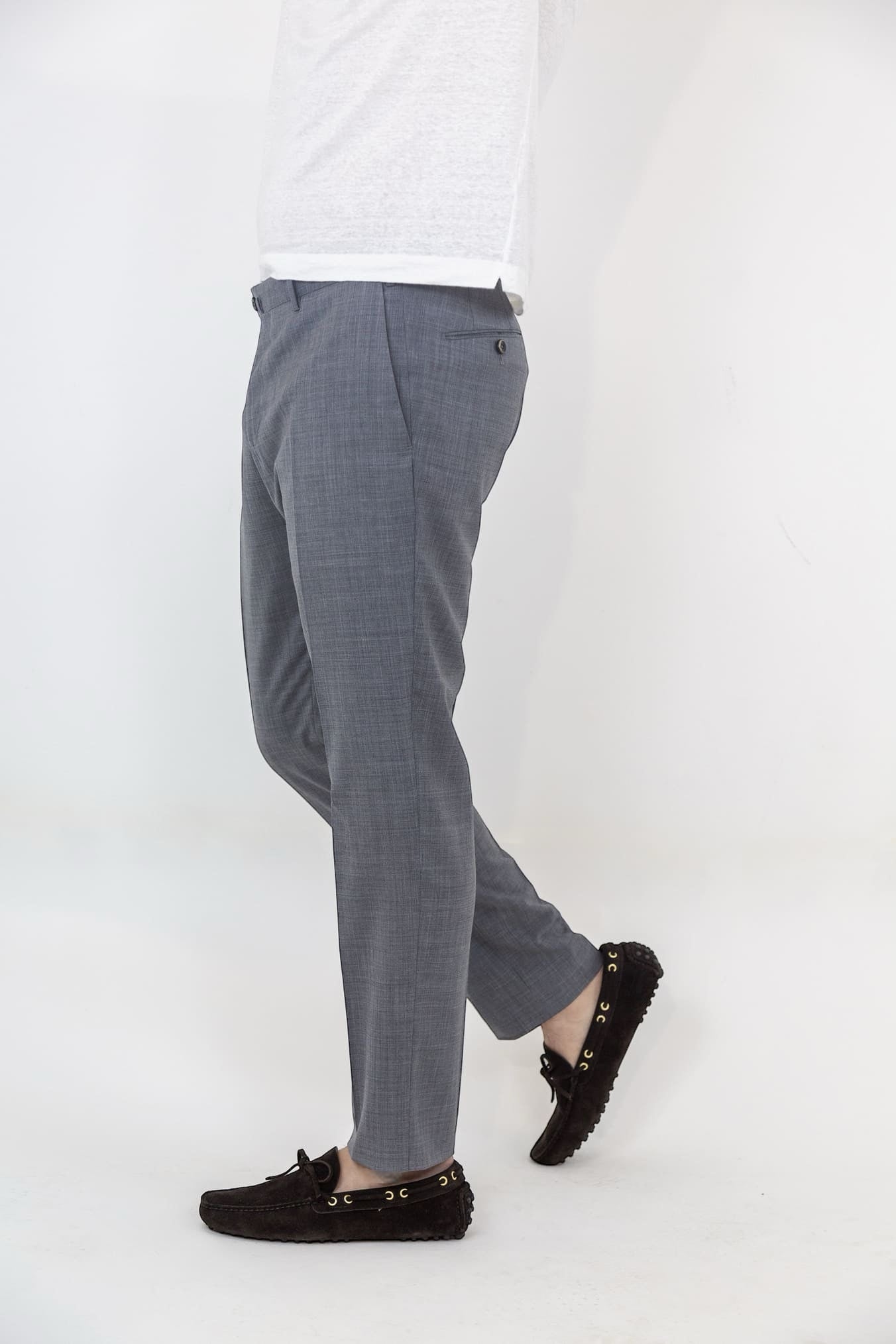 PT Pantaloni Fresco Lana Super 130' s Grigio Chiaro - Guarino Store