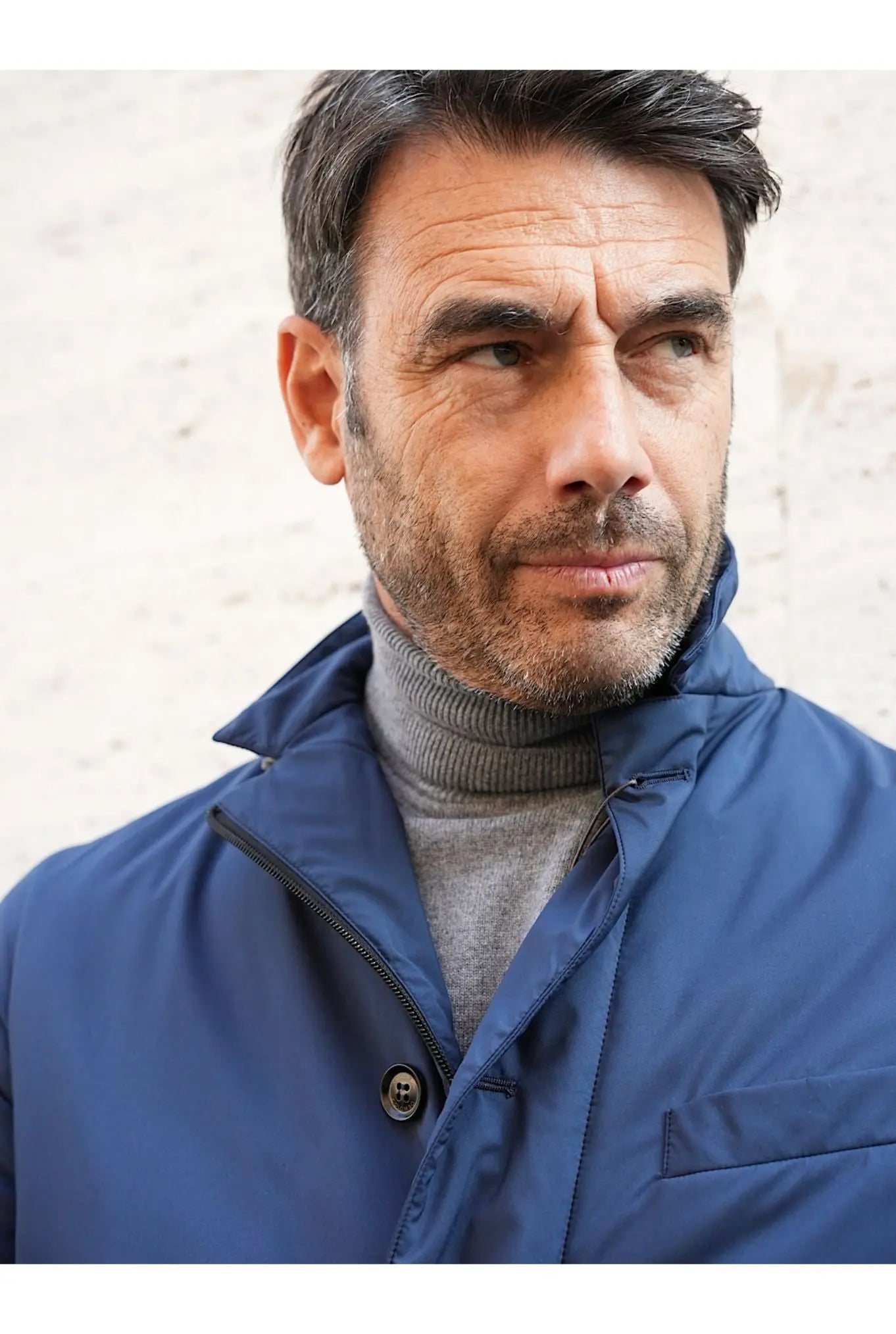 Colombo Giubbino Giacca Foderata in Cashmere Blu - Guarino Store