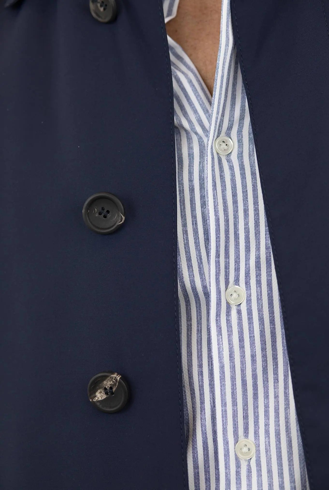 GUARINO Carcoat tessuto Loro Piana Blu Navy - Guarino Store