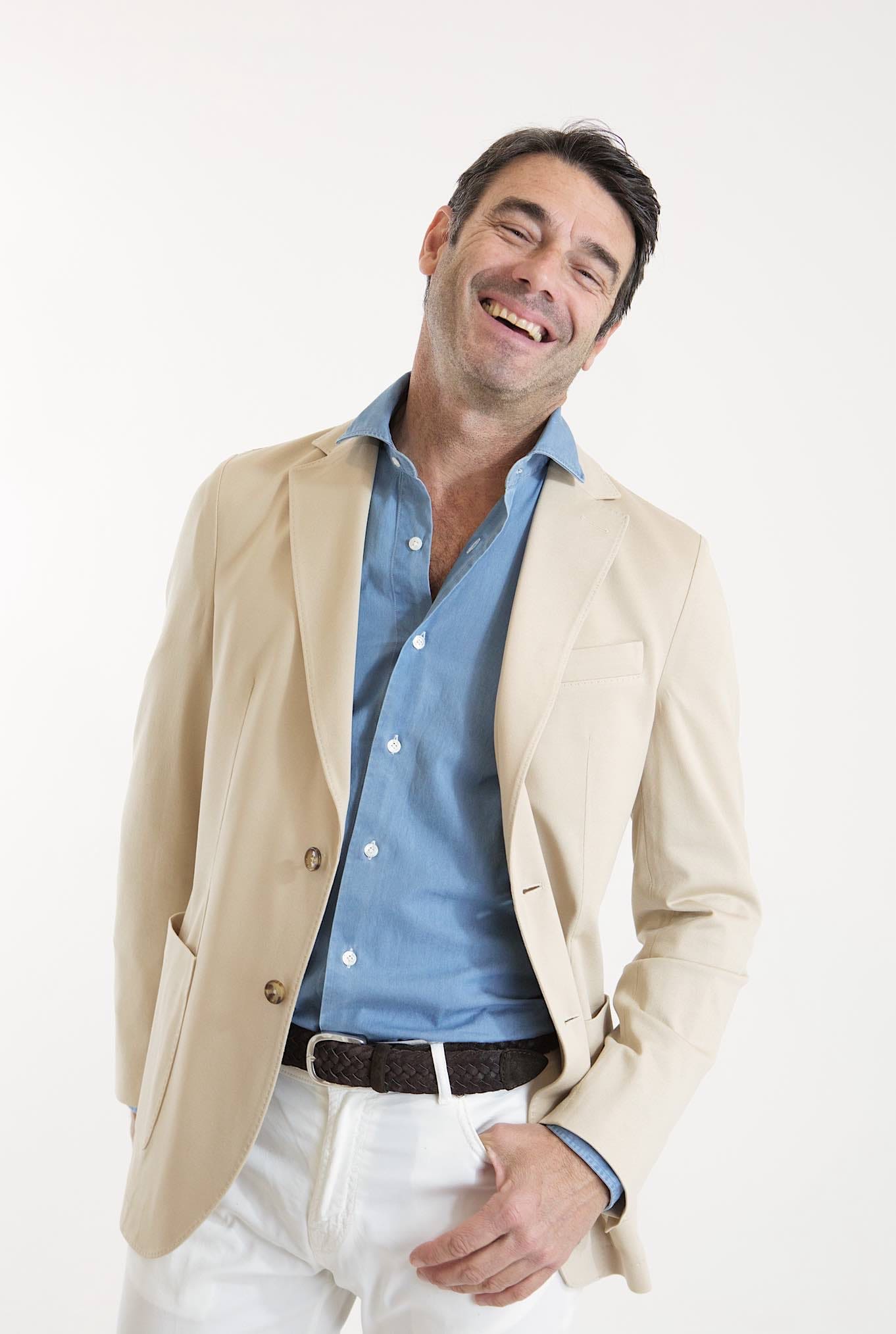 CIRCOLO 1901 Giacca Monopetto Jersey Cotone Beige Chiaro - Guarino Store