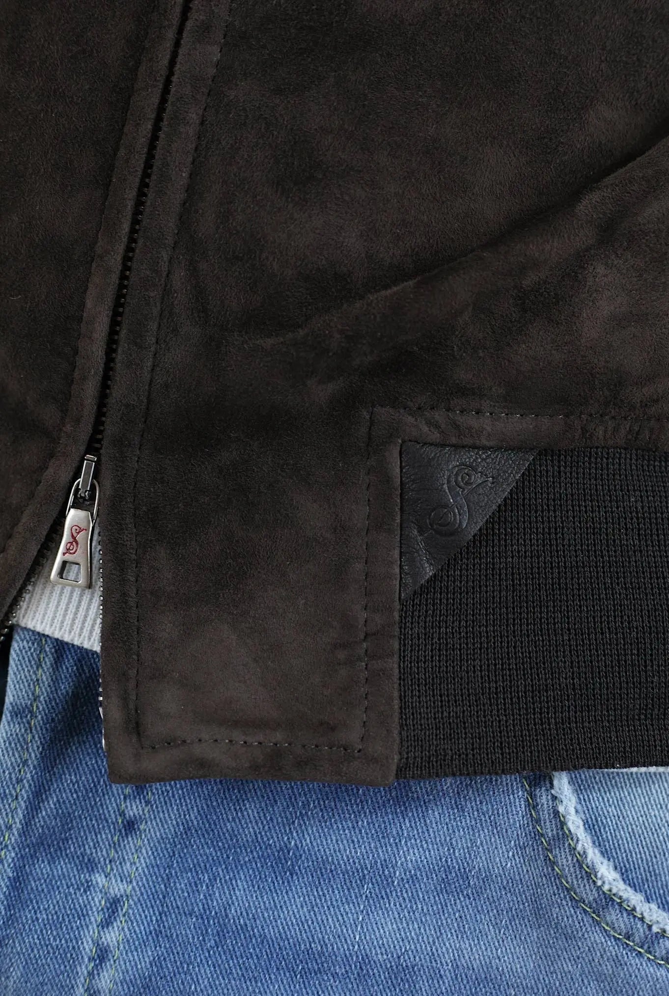 STEWART Giubbino Sfoderato in Suede Testa di Moro - Guarino Store