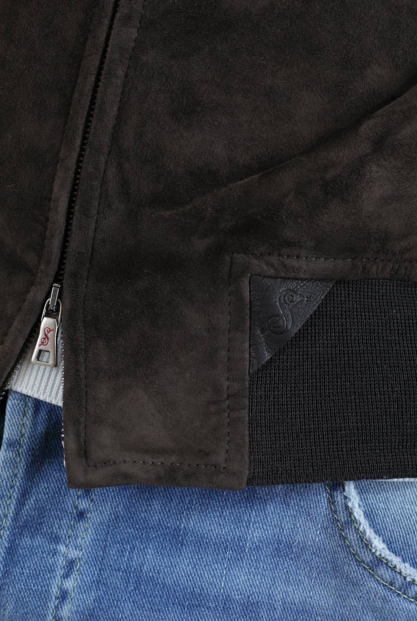 STEWART Giubbino Sfoderato in Suede Testa di Moro - Guarino Store