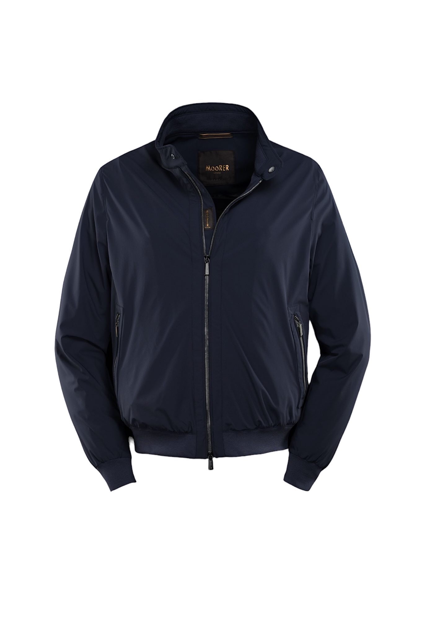 MOORER Bomber mod. Alberti Stretch Water Resistant Blu Scuro - Guarino Store