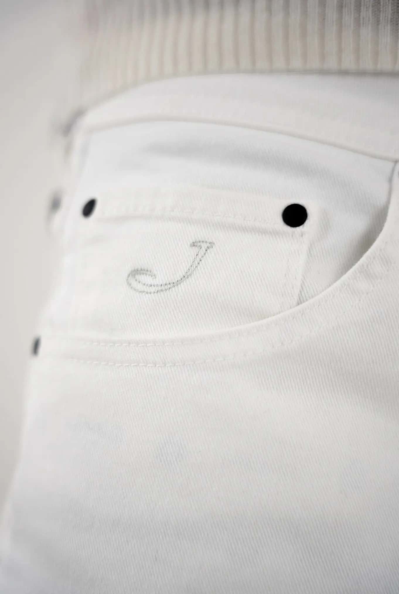 Pantaloni "Scott" Cropped Carrot Fit Bianco LIMITED EDITIONS - Guarino Store