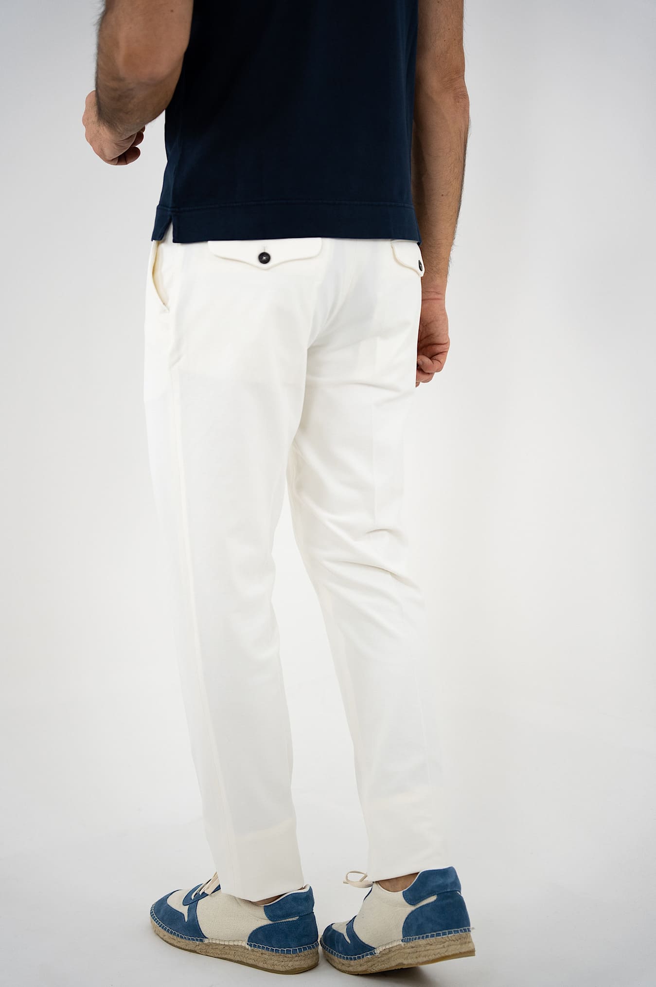 CIRCOLO 1901 Pantaloni Jersey di Cotone Piquet Panna - Guarino Store