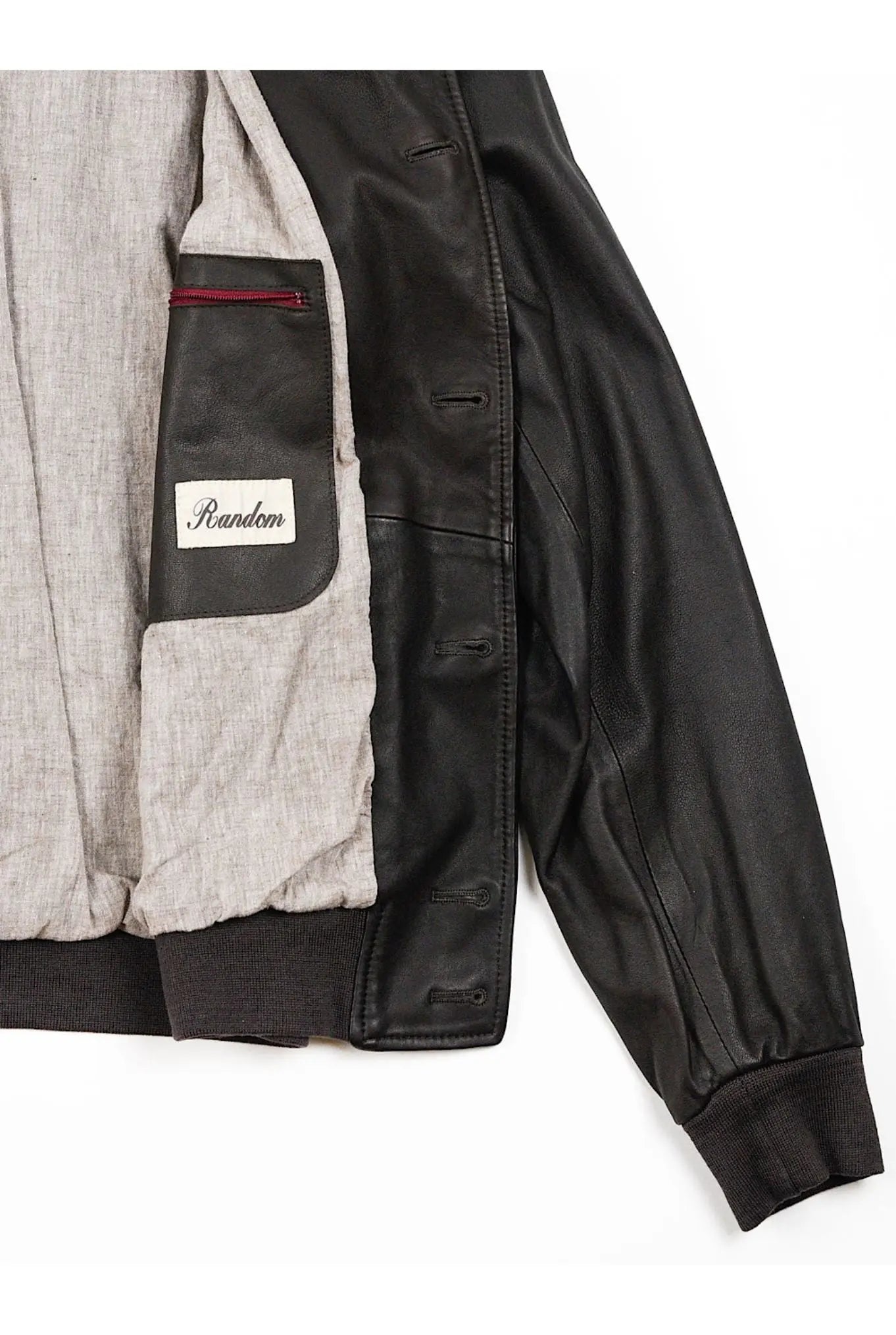 STEWART Giubbino Pelle Random testa di moro - Guarino Store