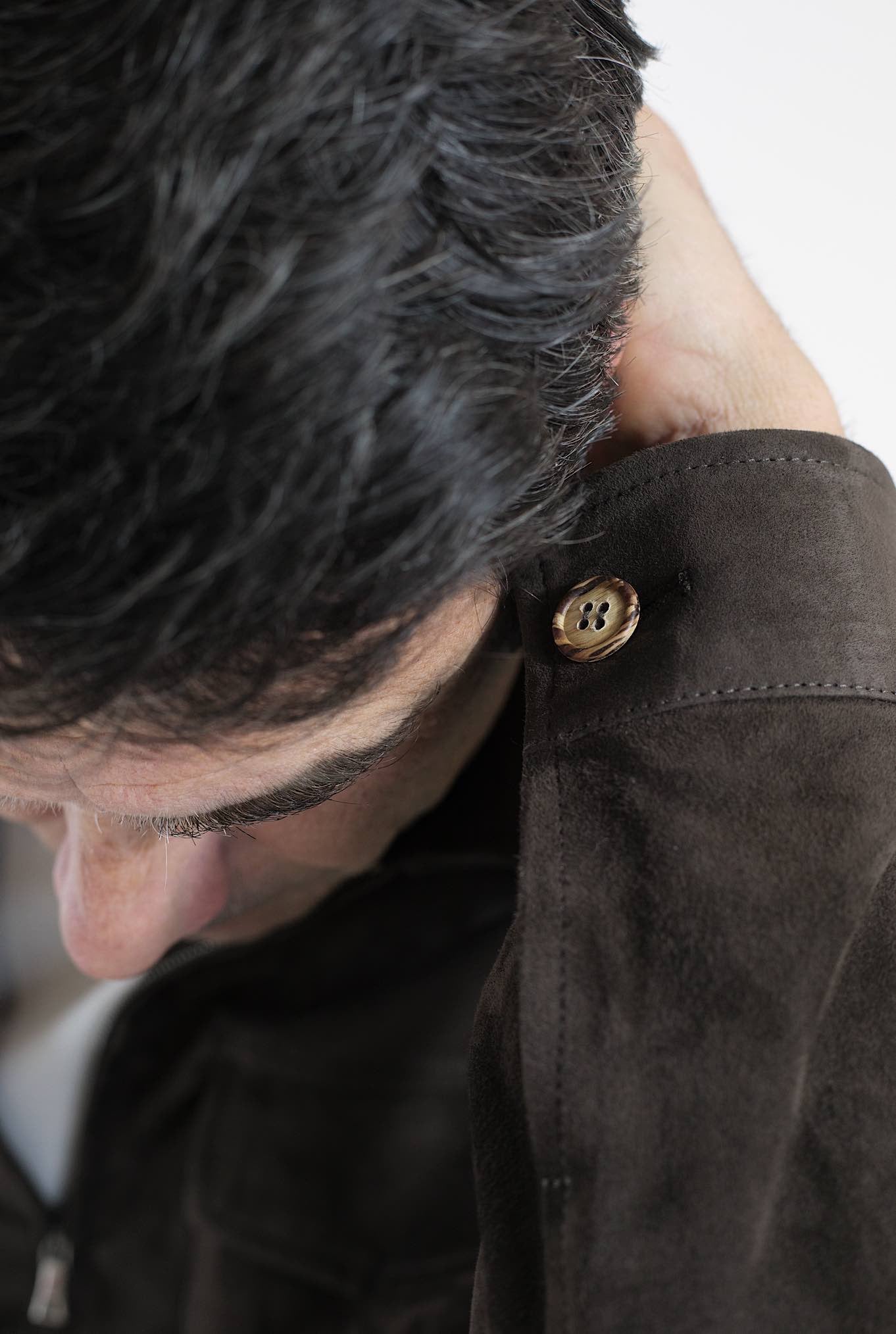 STEWART Giubbino Sfoderato in Suede Testa di Moro - Guarino Store