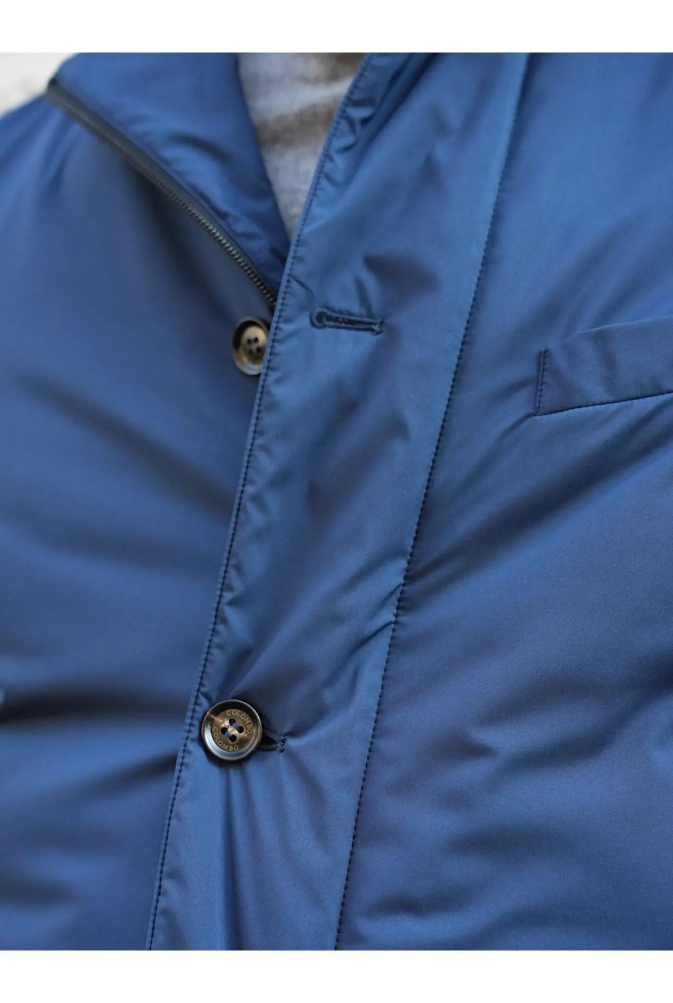 Colombo Giubbino Giacca Foderata in Cashmere Blu - Guarino Store