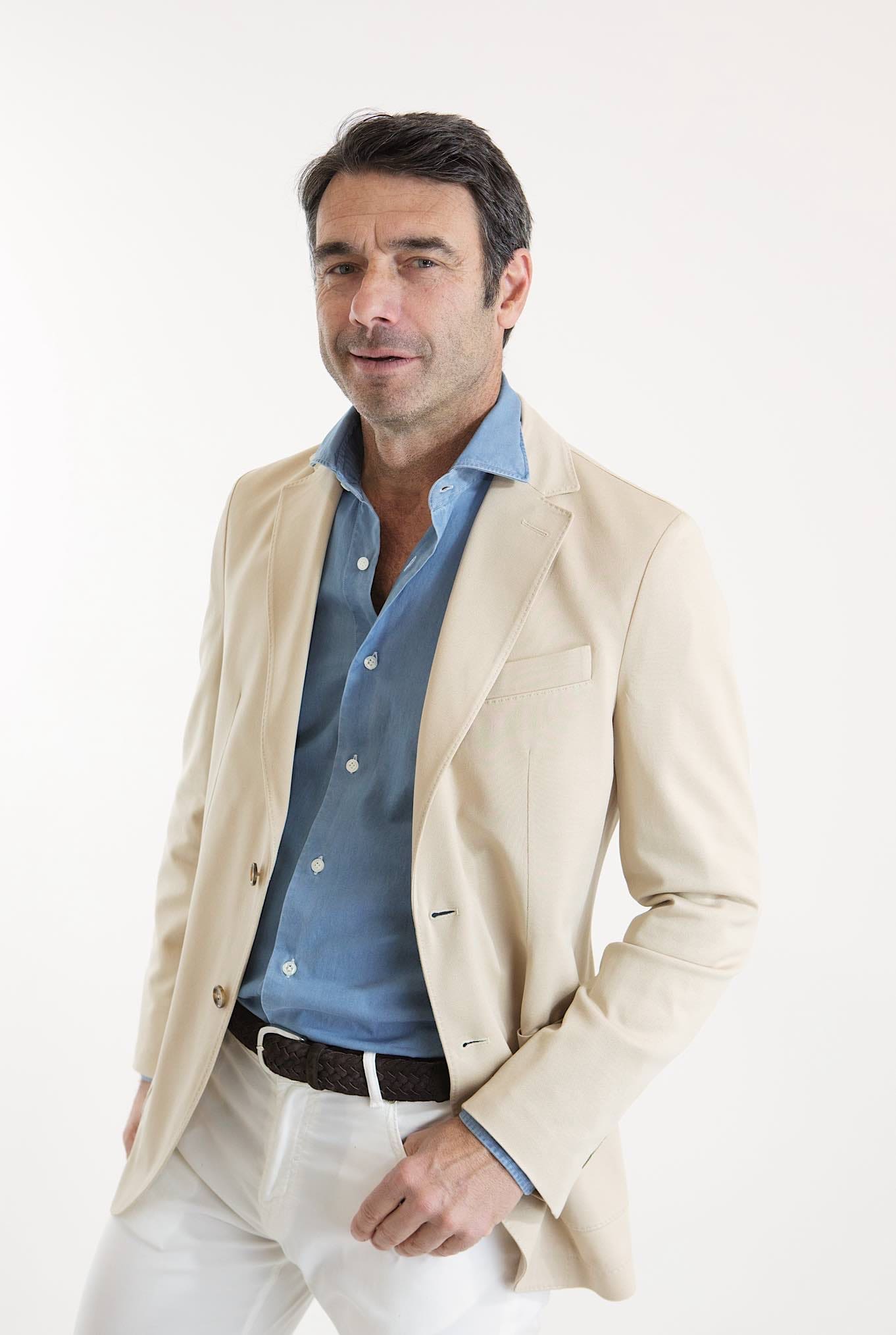 CIRCOLO 1901 Giacca Monopetto Jersey Cotone Beige Chiaro - Guarino Store