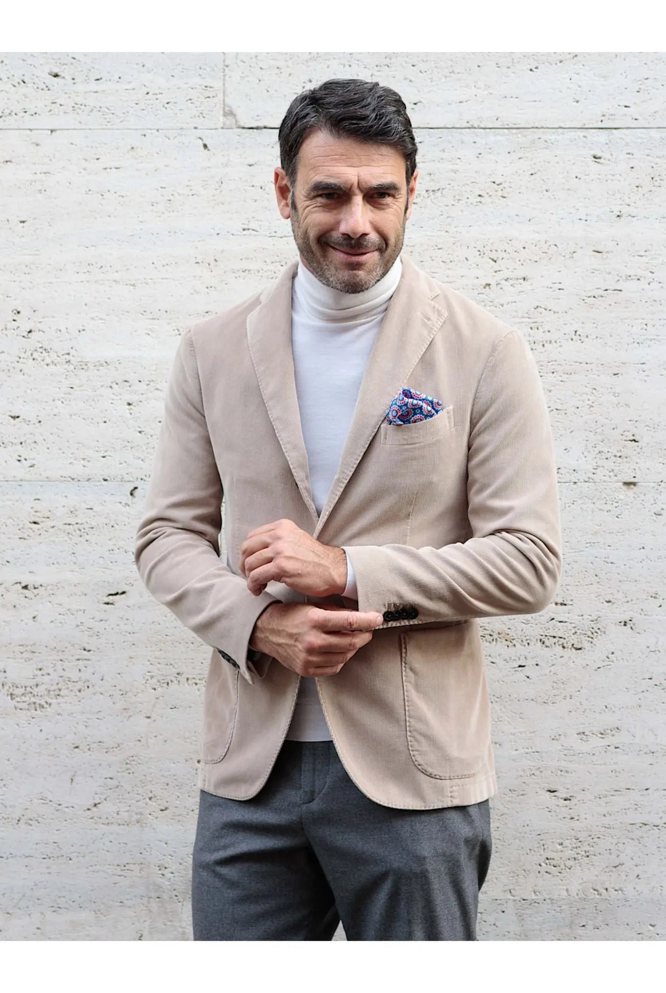 K-Jacket Velluto Cotone beige - Guarino Store