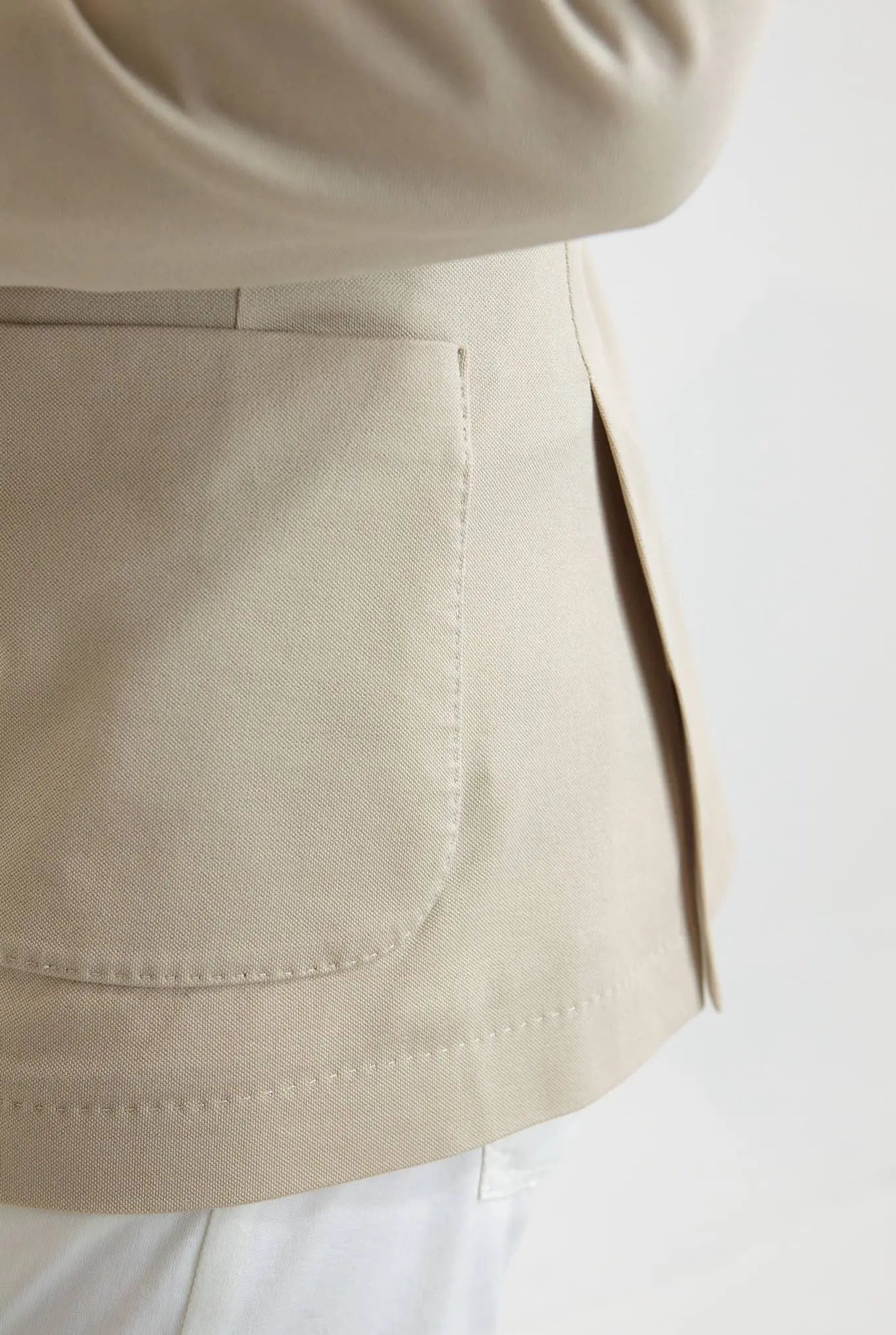 CIRCOLO 1901 Giacca Doppiopetto Jersey Cotone Beige Chiaro - Guarino Store