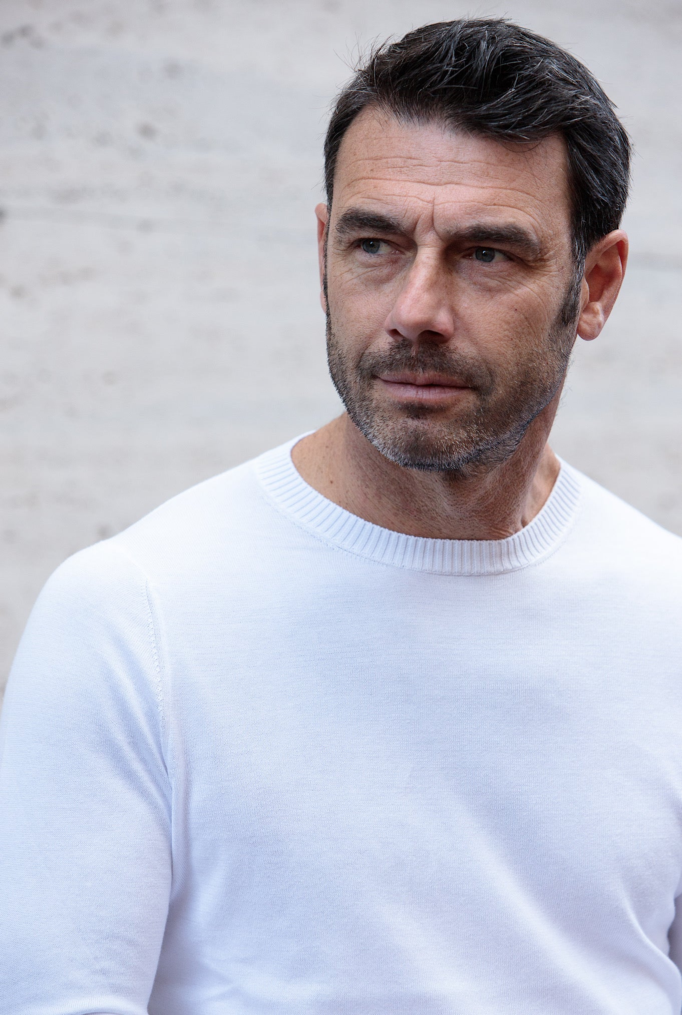 MALO Girocollo Cotone Super Soft Bianco - Guarino Store