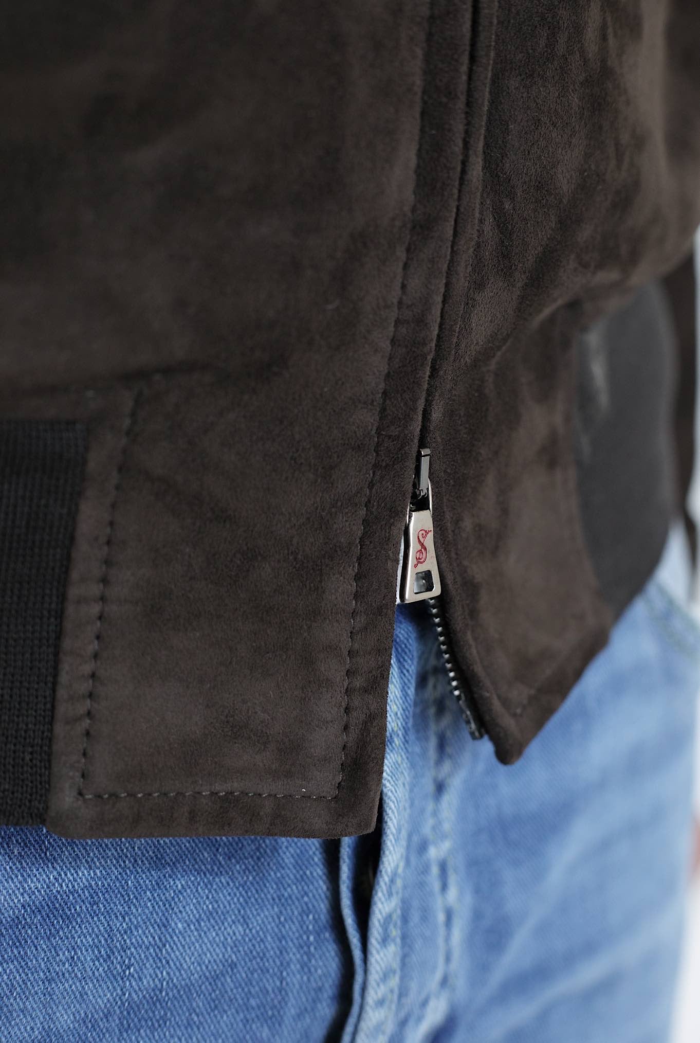 STEWART Giubbino Sfoderato in Suede Testa di Moro - Guarino Store