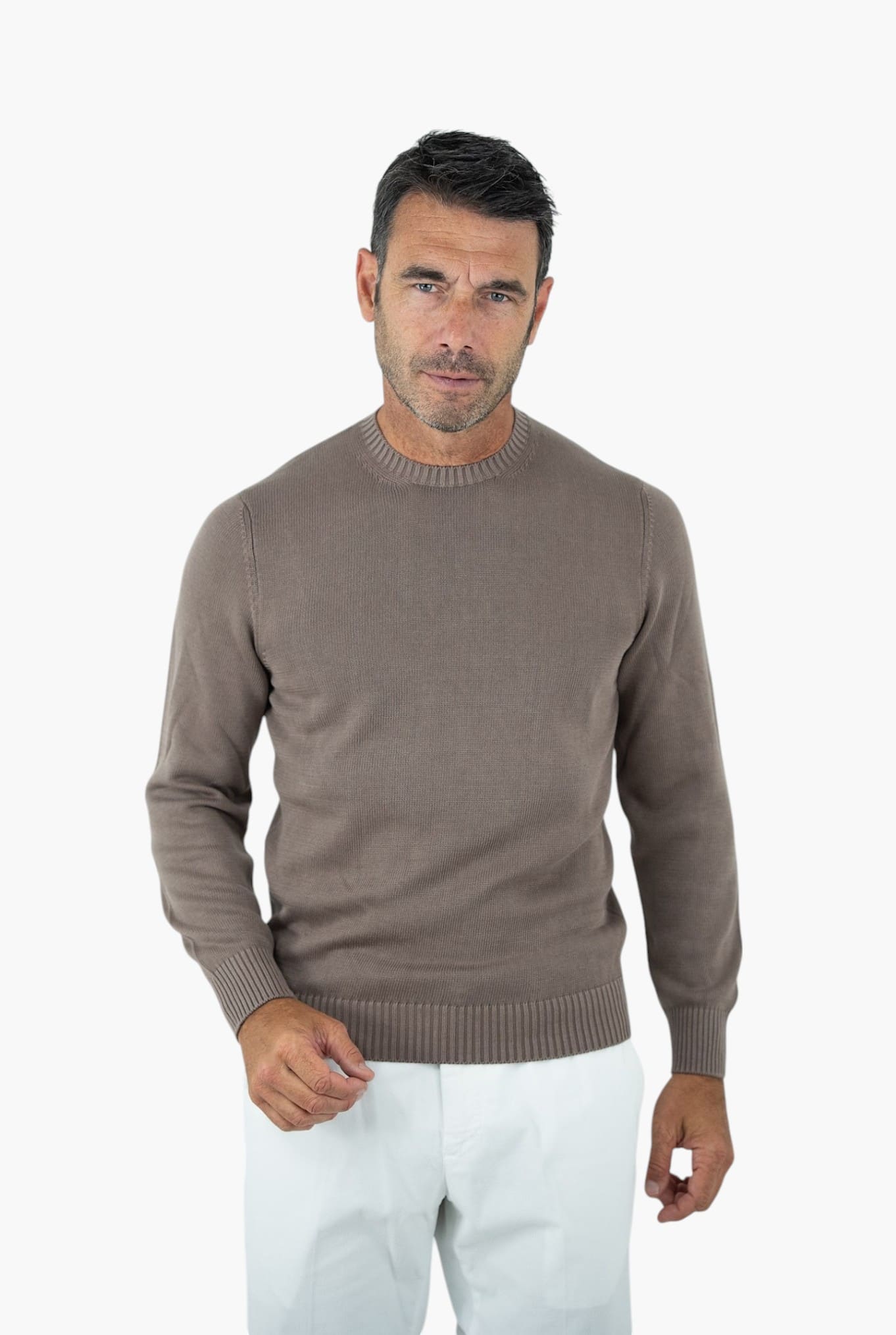Girocollo 2 Fili Cotone Beige - Guarino Store