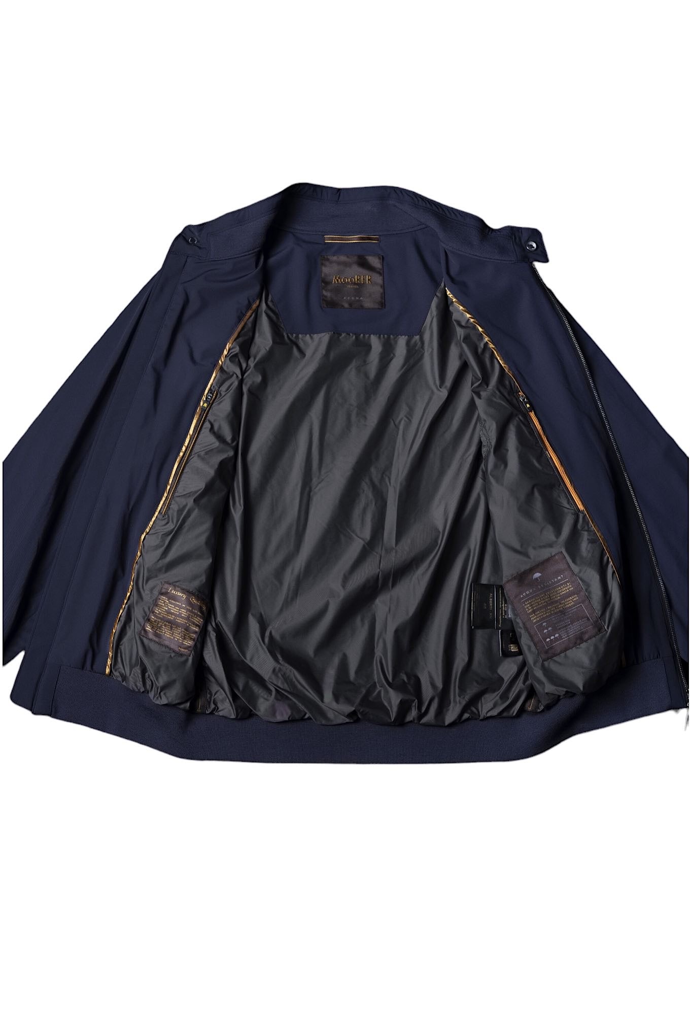 MOORER Bomber mod. Alberti Stretch Water Resistant Blu Scuro - Guarino Store