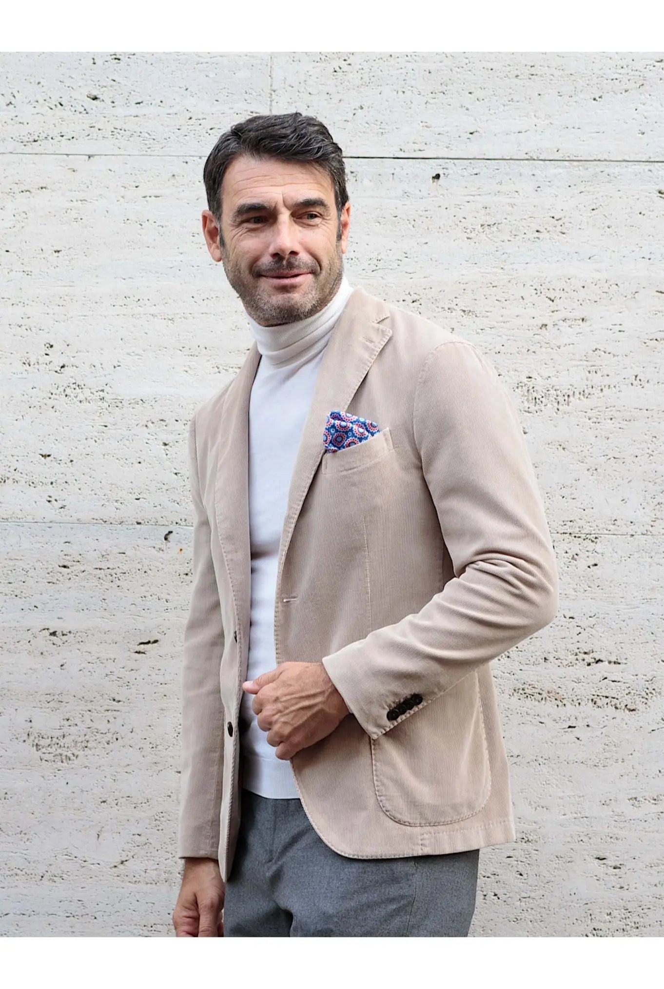 K-Jacket Velluto Cotone beige - Guarino Store