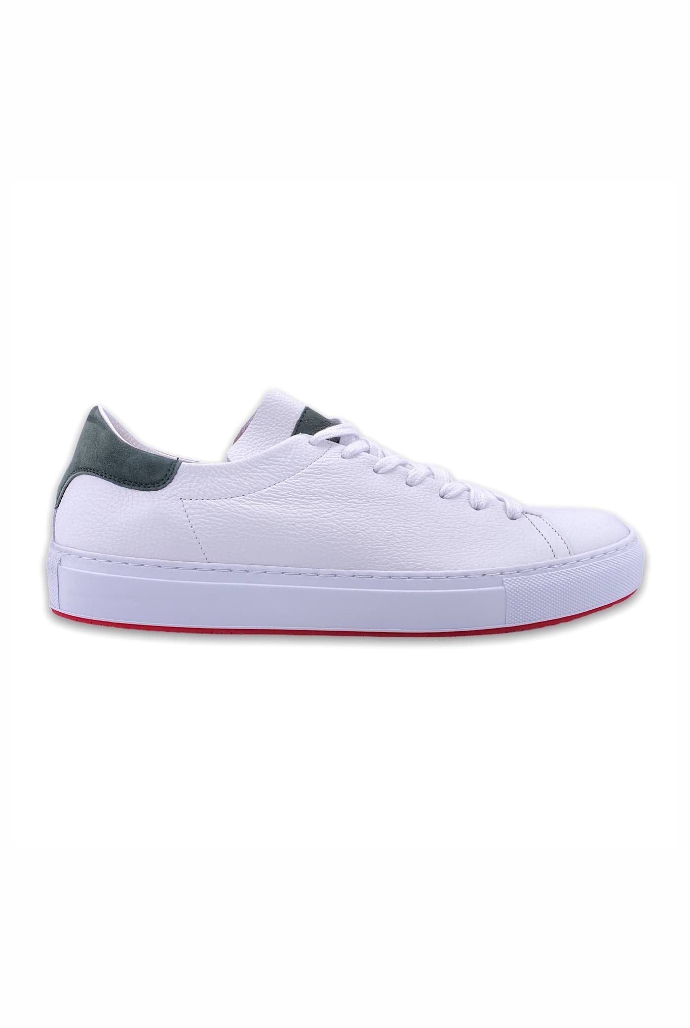 ANDREA VENTURA Sneakers Pelle Cervo Bianco Verde - Guarino Store