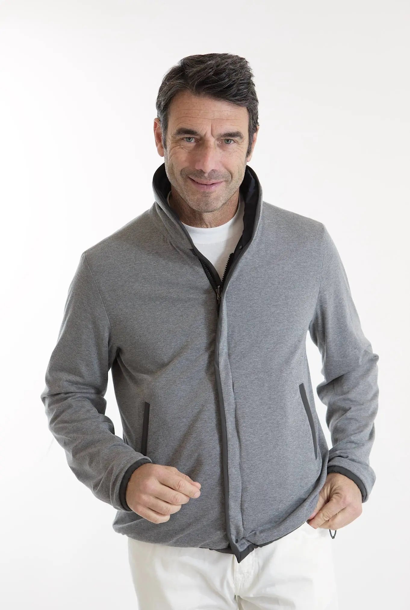 Giubbino Reversibile mod. Jibset Blu Grigio