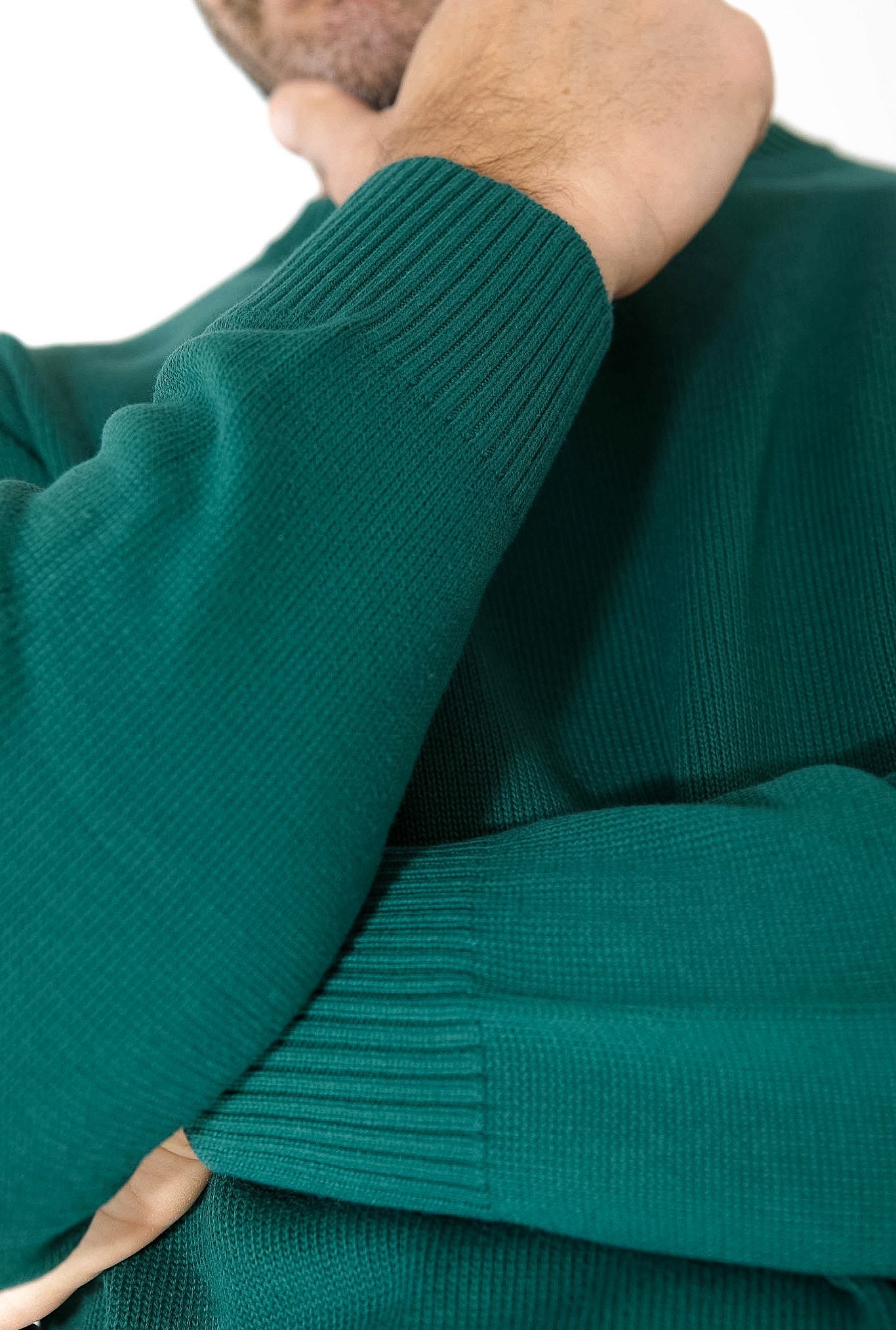 GUARINO Girocollo 2 Fili Cotone Verde - Guarino Store