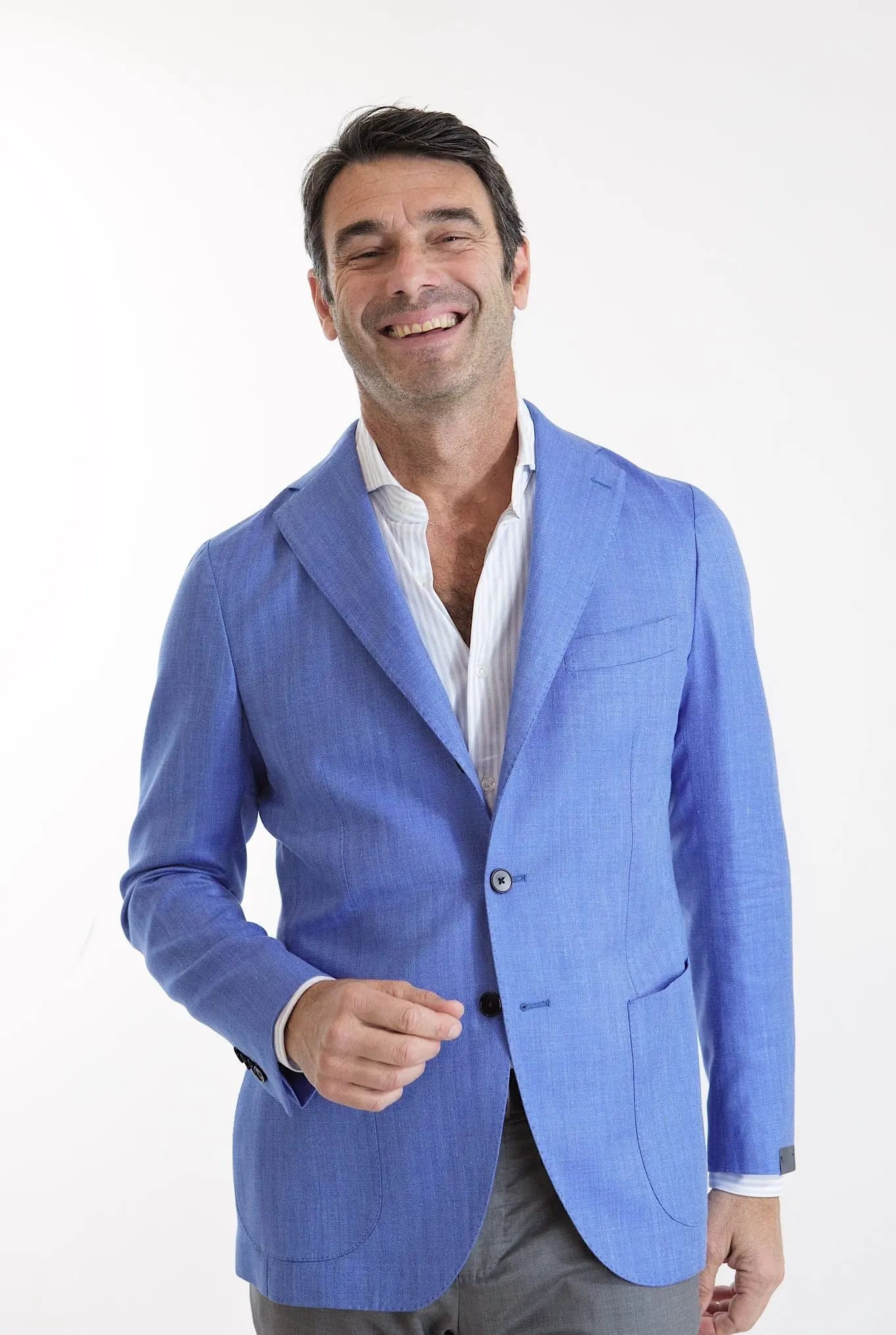 Giacca Spigata tessuto Loro Piana - Guarino Store