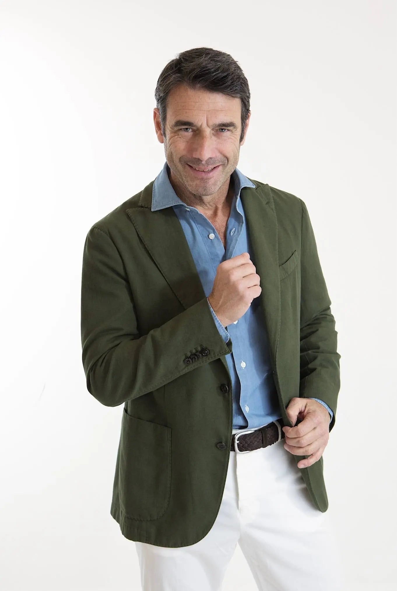 BOGLIOLI Giacca K-Jacket Cotone e Lino Verde - Guarino Store