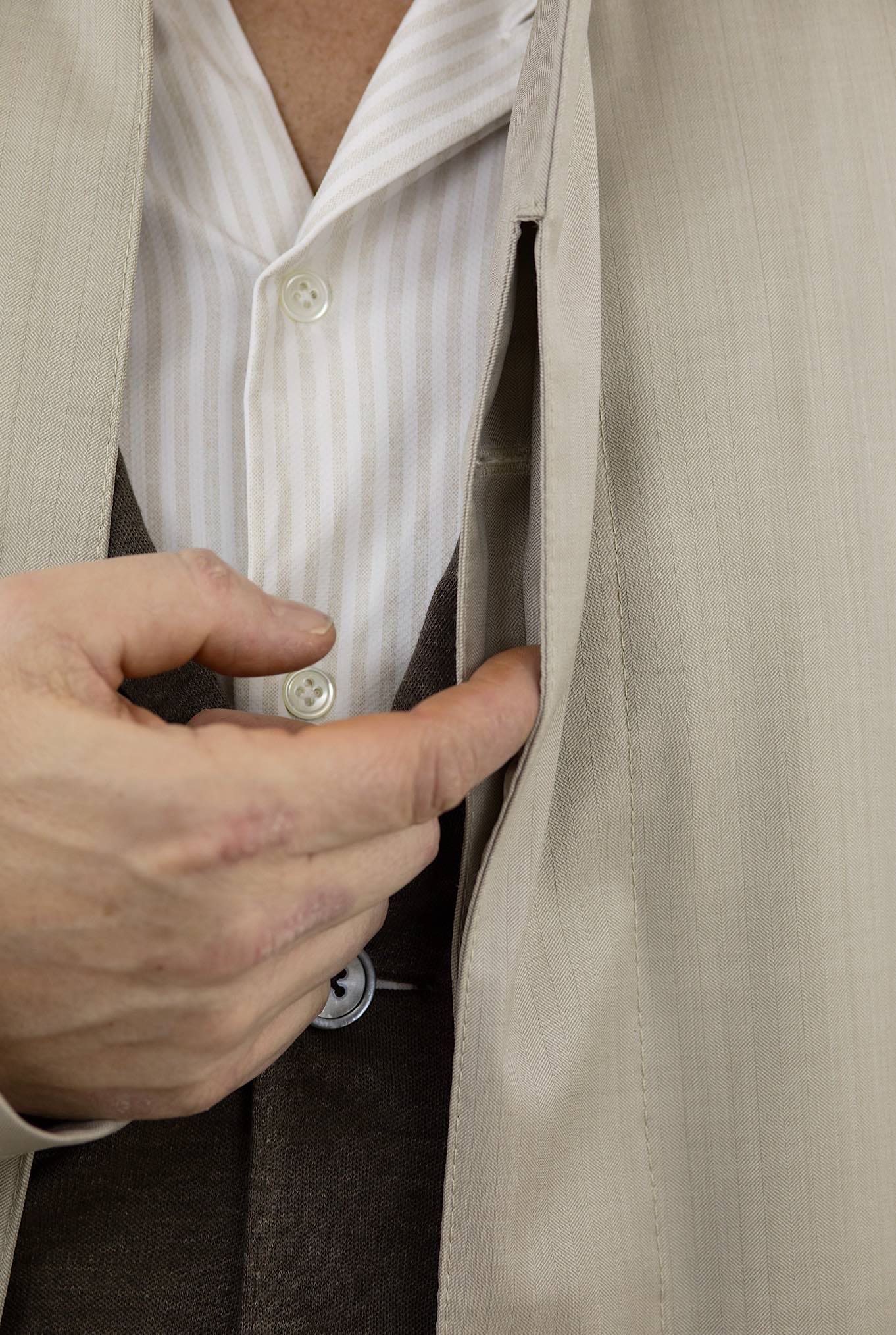 Carcoat tessuto Solaro Vitale Barberis Canonico Beige GUARINO