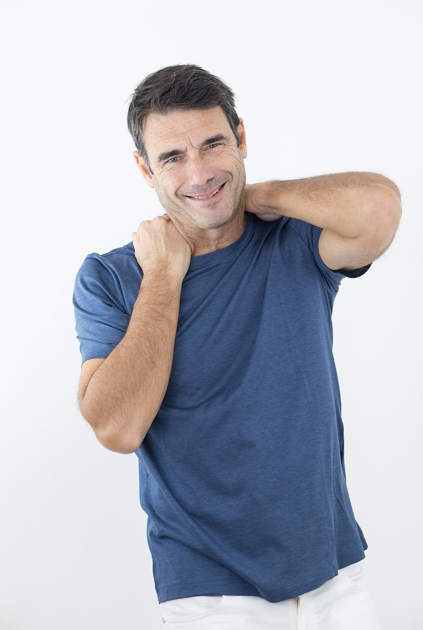 MARCO PESCAROLO T-Shirt Seta Cotone Avio Mélange - Guarino Store