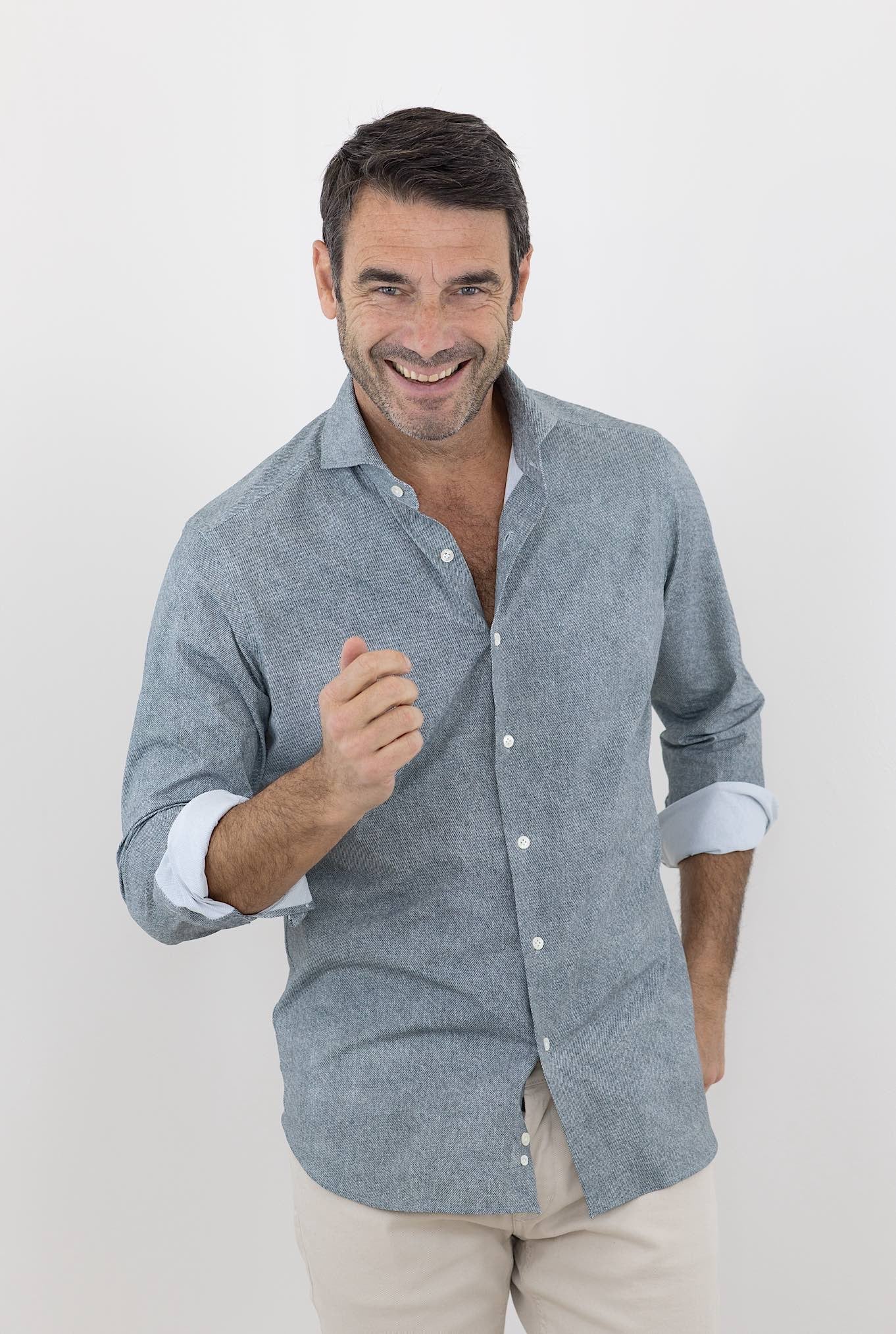 FFF Camicia Active Effetto Denim Grigio Chiaro - Guarino Store