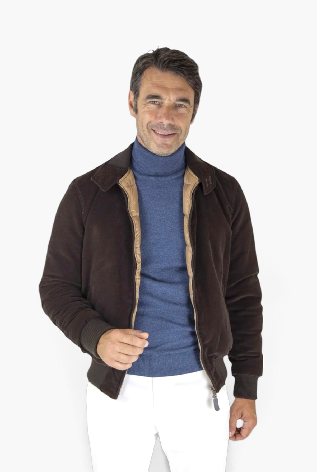 Bomber Fustagno Piumino D'Oca Moro CONTRASTWAY